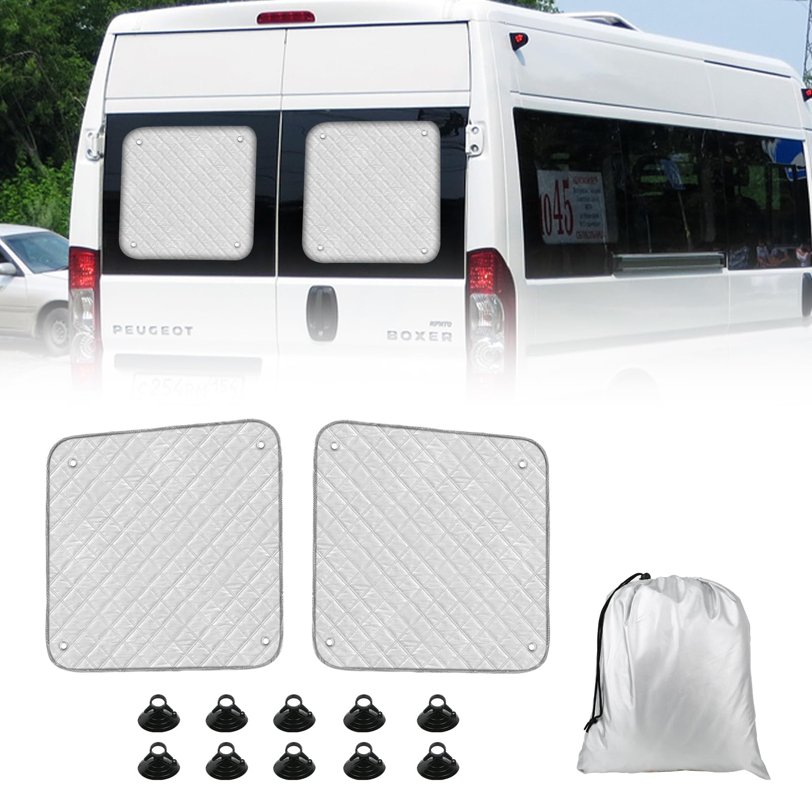 Thermomatte Passend für Peugeot Boxer Citroën Jumper Relay FIAT ducato Zweitürige Heckklappe, FIAT ducato Sonnenschutz Auto Frontscheibe Innen Passend, Auto Sonnenblende Frontscheibenabdeckung FIAT-1 Angebot bei HelloDeals