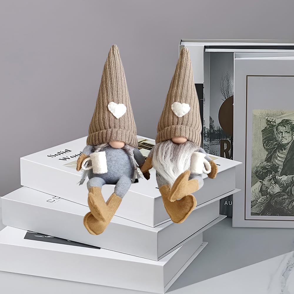 Lotvic Kaffee Gonks Gnomes Plüsch Puppe, Kaffee Gonks Plüsch Puppe Dekor, Handgemachte Kaffeebar GNOME Dekor für Cafe Küche Home Office Dekorationen Braun Angebot bei HelloDeals