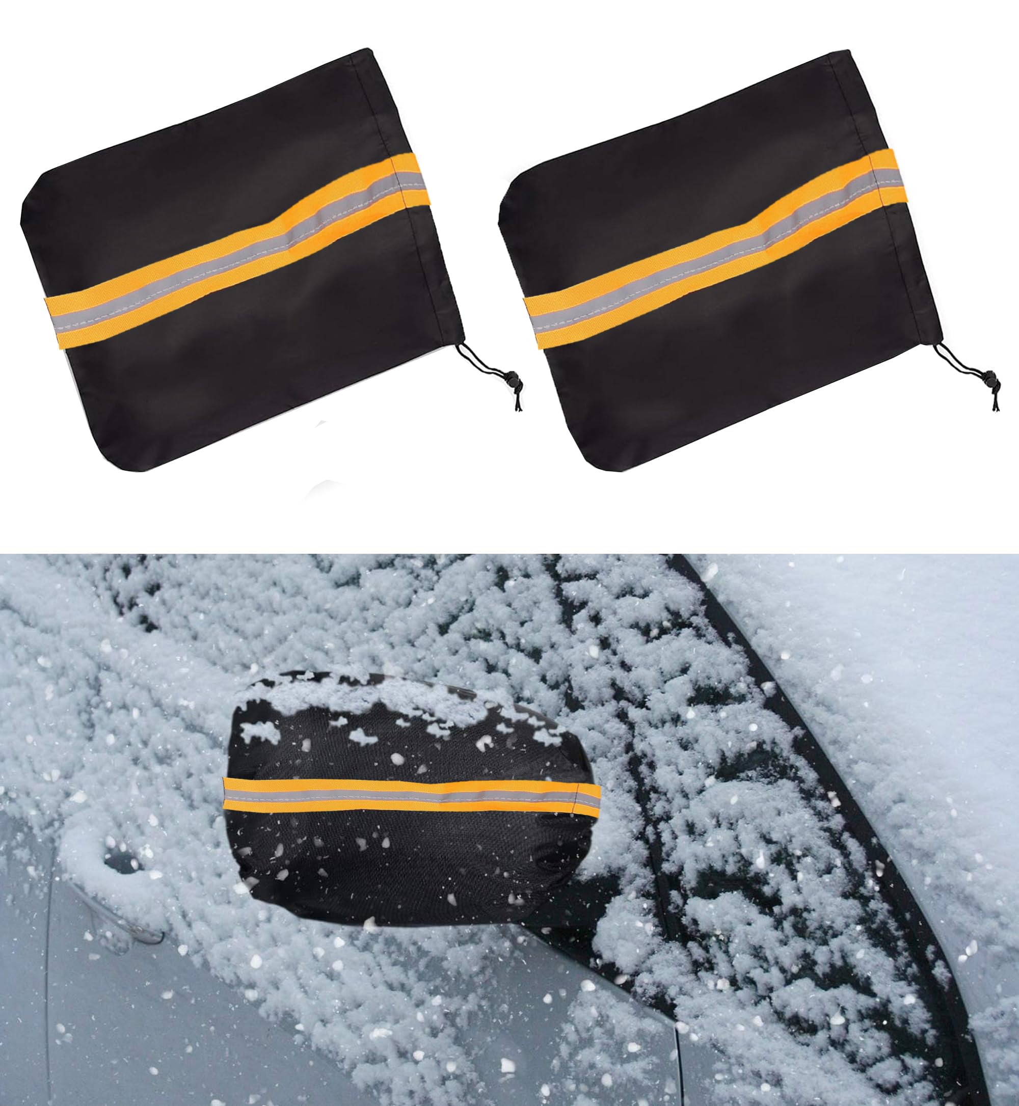Auto Außenspiegel Frostabdeckung, Seitenansicht Spiegel Abdeckung, Frostschutz für Auto Rückspiege Abdeckung, 40x30cm Autospiegel Schutzhülle Schneeabdeckung, Seitenspiegelabdeckung, 1 Paar Orange 1 Paar Angebot bei HelloDeals