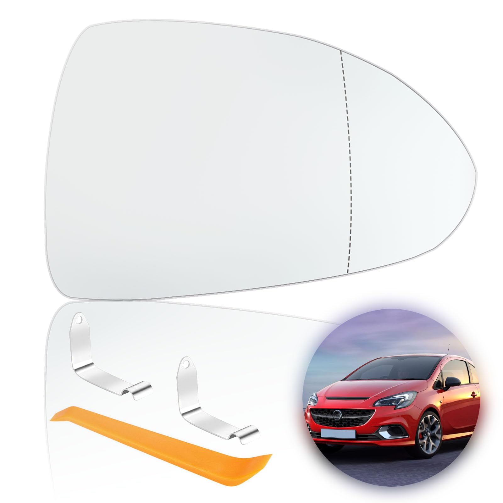 Spiegelglas Ersatz für Opel Corsa D 07.2006-08.2014/Corsa E 09.2014-06.2019 Fahrerseite beheizbar Ersatzspiegelglas Außenspiegel Asphärisch Verstellbar Rückspiegelglas ABS-Seitenspiegelglas(Links) Links/ Fahrerseite Angebot bei HelloDeals