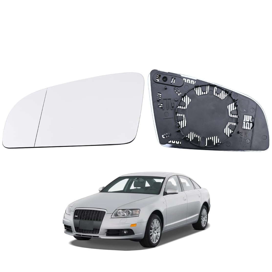 Hebstw Spiegelglas Ersatz für 2005-2008 Audi A6, Ersatz Spiegelglas Heizbar, Spiegelglas Außenspiegel Glas, Beheizbar Rückspiegelglas (Links) Angebot bei HelloDeals