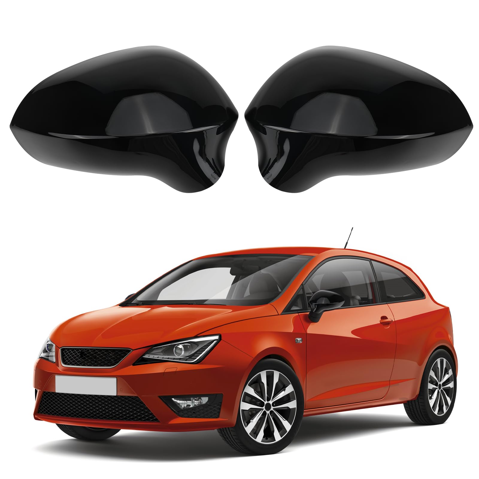 1 Paar Auto Rückspiegel Abdeckung Ersatz für SEAT Ibiza 6J Seat Leon Seat Exeo 2008-2017, Außenspiegel Spiegelkappen Seitenspiegel Cap, Links und Rechts Schwarz Seat Ibiza 6J Angebot bei HelloDeals