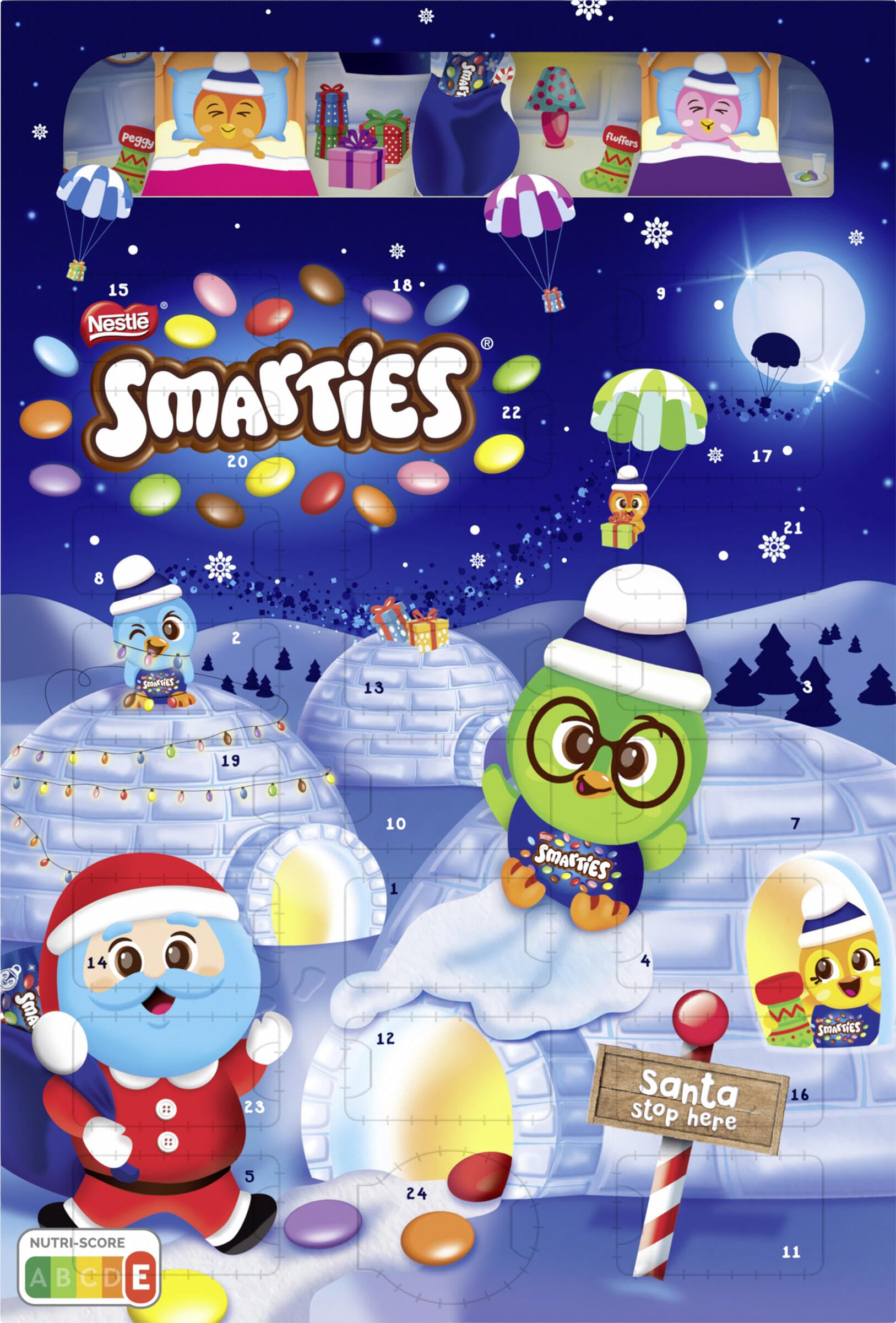 NESTLÉ SMARTIES Adventskalender, Weihnachtskalender gefüllt mit Figuren aus Milchschokolade & SMARTIES Schokolinsen, 1er Pack (1 x 193,9g) Angebot bei HelloDeals