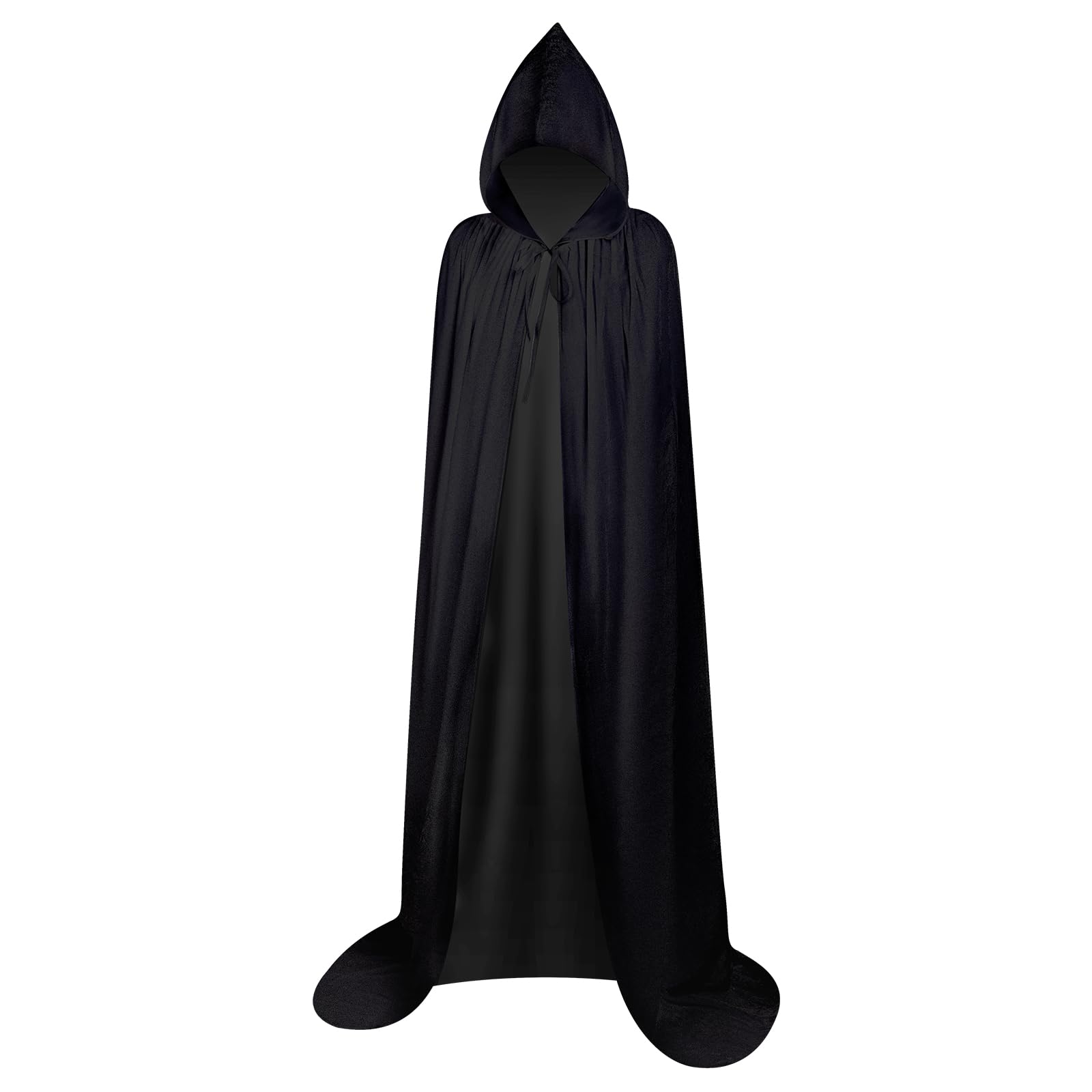 Myir JUN Umhang mit Kapuze Unisex, Schwarzer Umhang für Damen Herren Kinder Erwachsene Vampir Kostüm Jungen Halloween Kostüm schwarzer umhang (Schwarz, L) Schwarz L Angebot bei HelloDeals