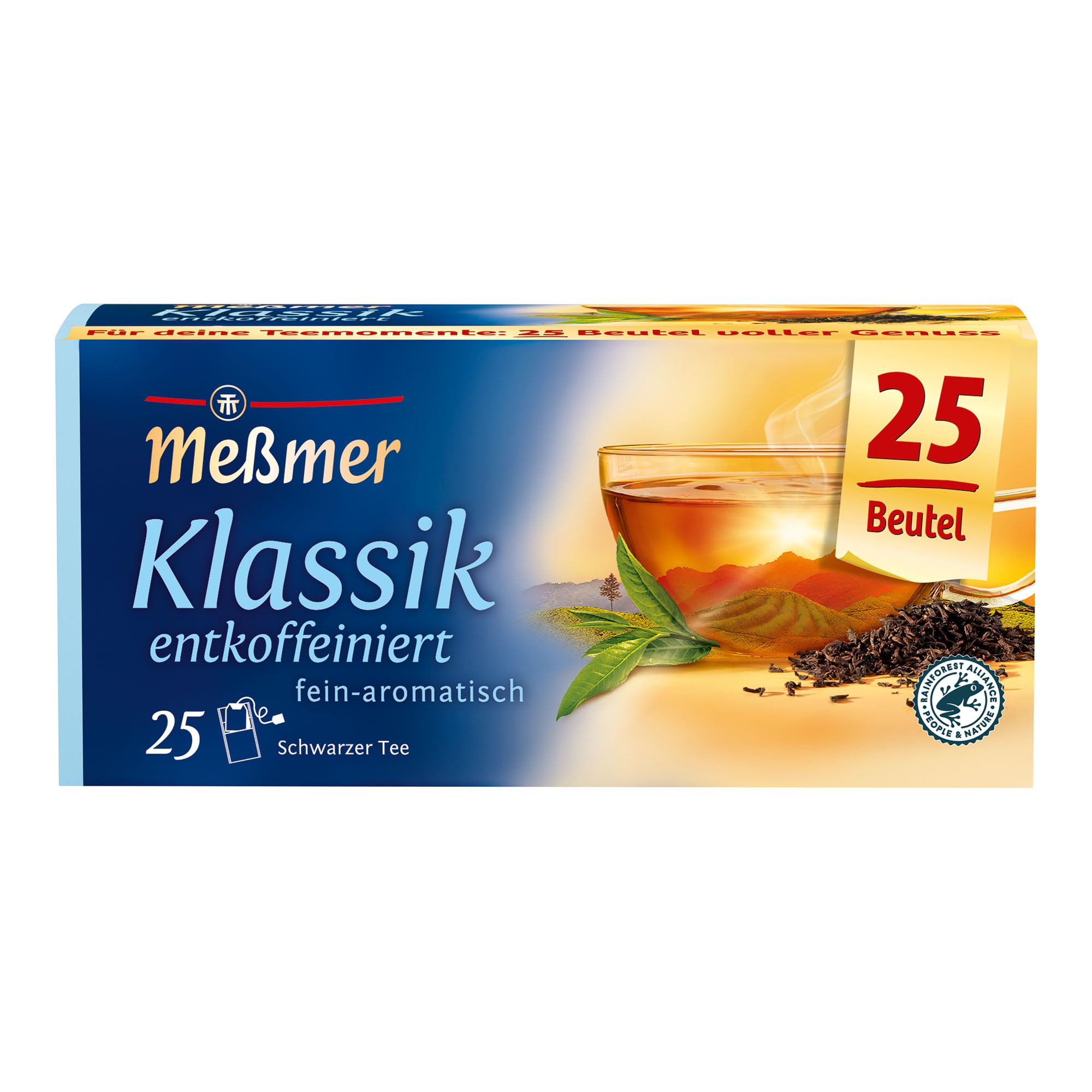 Meßmer Klassik entkoffeiniert | fein-aromatisch | 25 Teebeutel | Vegan, Glutenfrei, Laktosefrei Klassik entkoffeiniert 25 Teebeutel Angebot bei HelloDeals