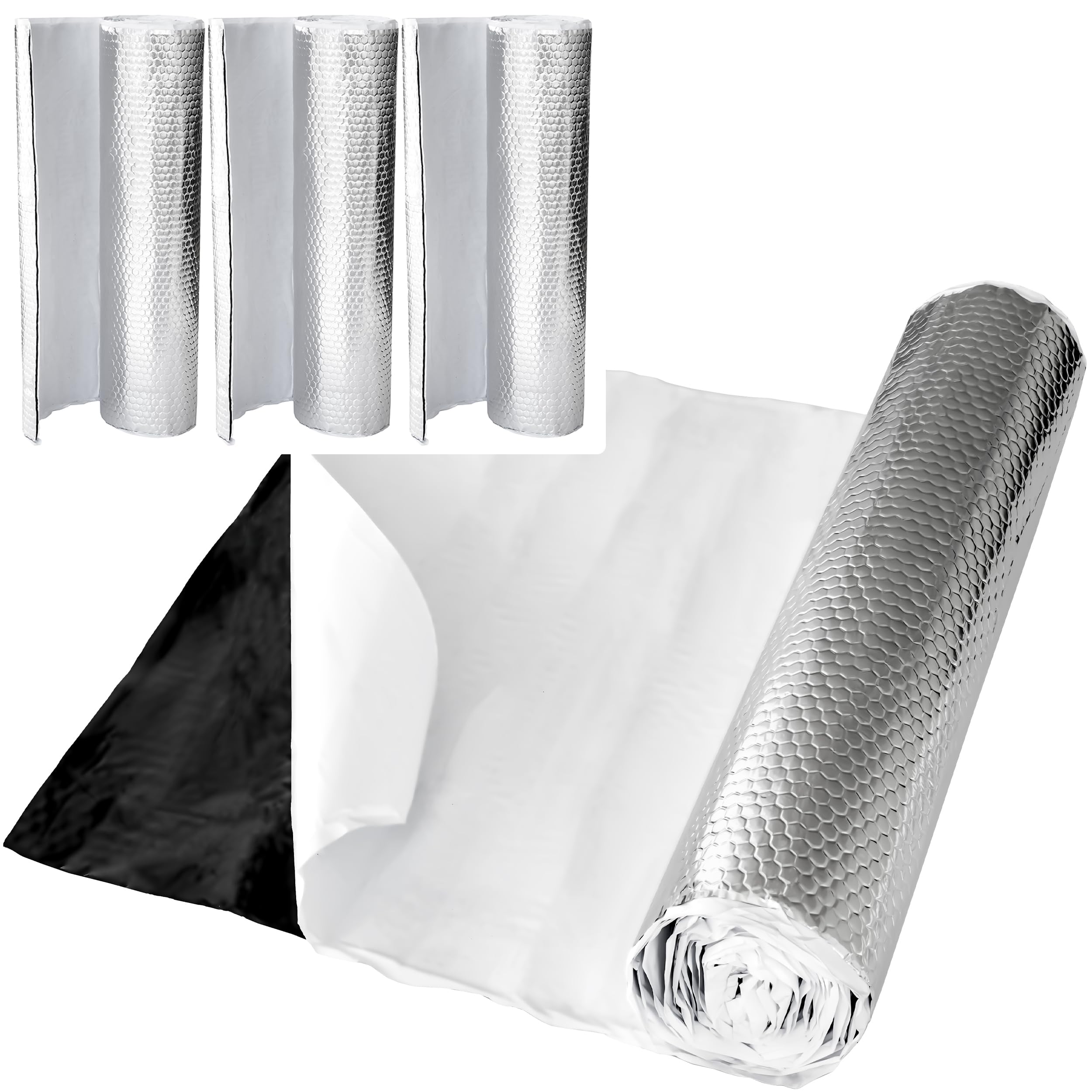 RECAMBO Alubutyl Dämmmatte - Höchste Schalldämmung: Reduziert Straßenlärm, Vibrationen, Rasseln - Selbstklebendes Anti Dröhn & Bitumen-Ersatz - 3 Rollen je 50cm x 400cm insgesamt 6m² Sparpaket 1200cm x 50cm Angebot bei HelloDeals