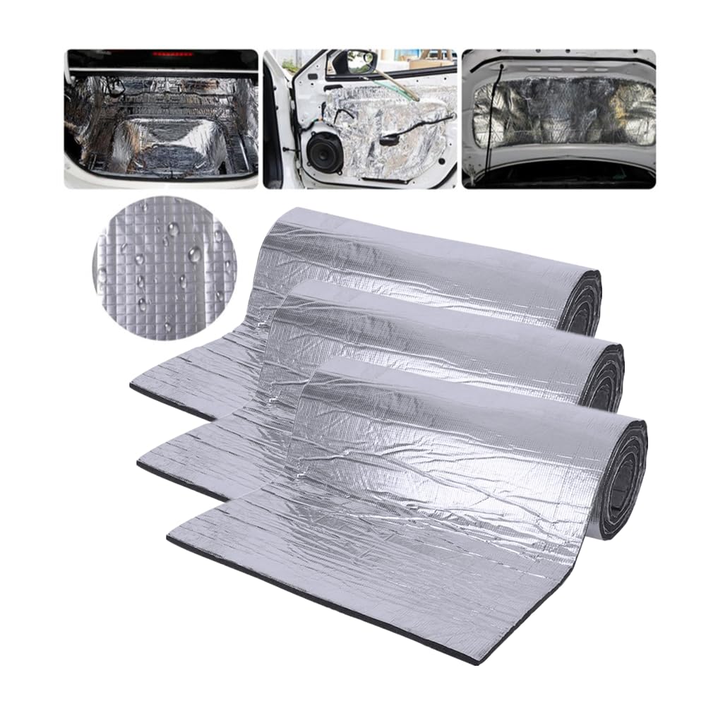 Dämmmatte auto Dämmung Stärke Selbstklebende Dämmschaummatte Motorraumdämmung Schalldämmung Schaumstoff Fahrzeug-Isolierung Isoliermatte ,200x50x1cm,3 stück silber silber(200x50x1cm)-3 stück Angebot bei HelloDeals