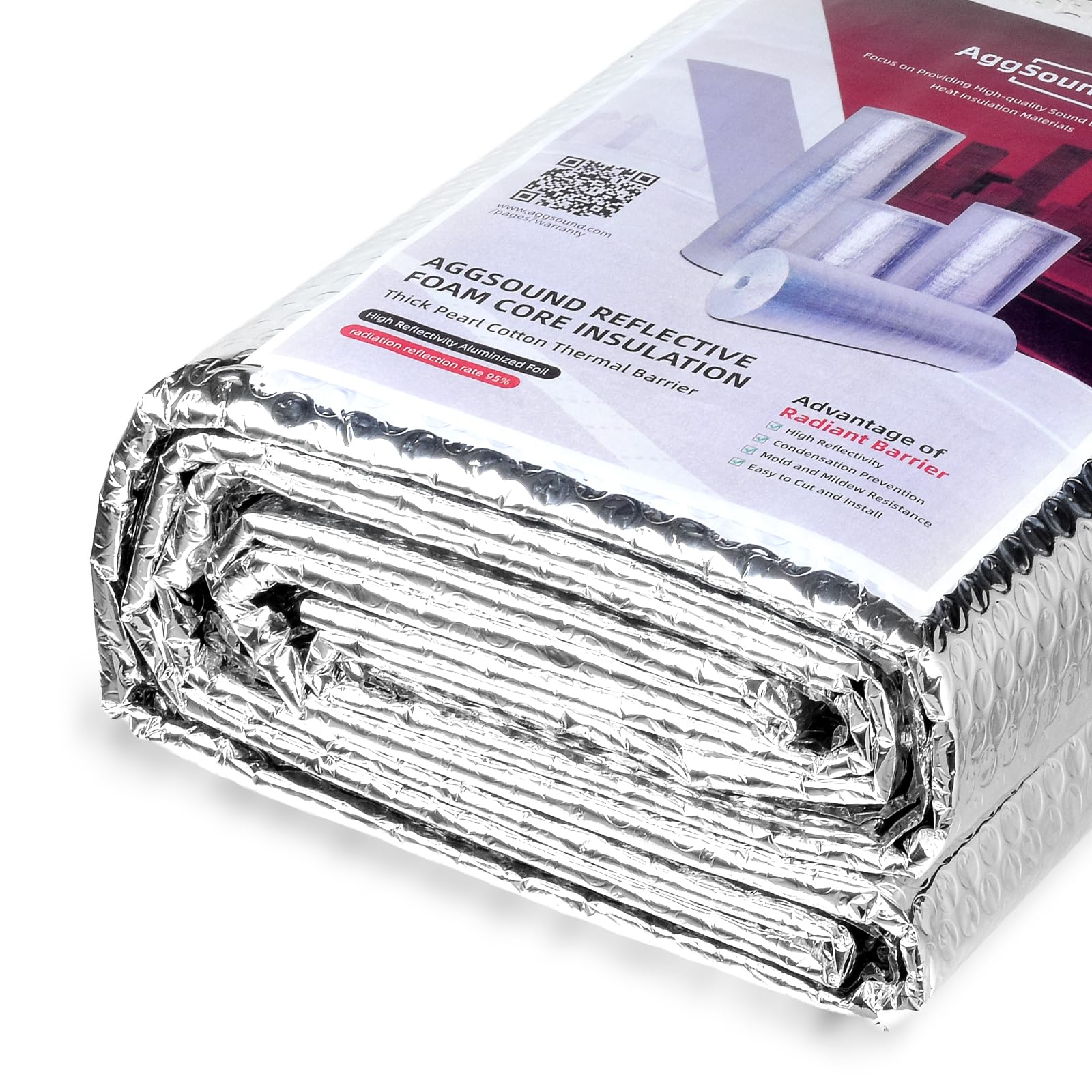 AggSound 3mm reflektierendes einlagiges Blasen-Isolierung, 60,9cm × 1,5m doppelseitiges Aluminiumfolien-Isolierung, passend für alle Jahreszeiten, Fenster, Garagentore, Dächer, etc. 3mm 1,5m × 60,9cm Angebot bei HelloDeals