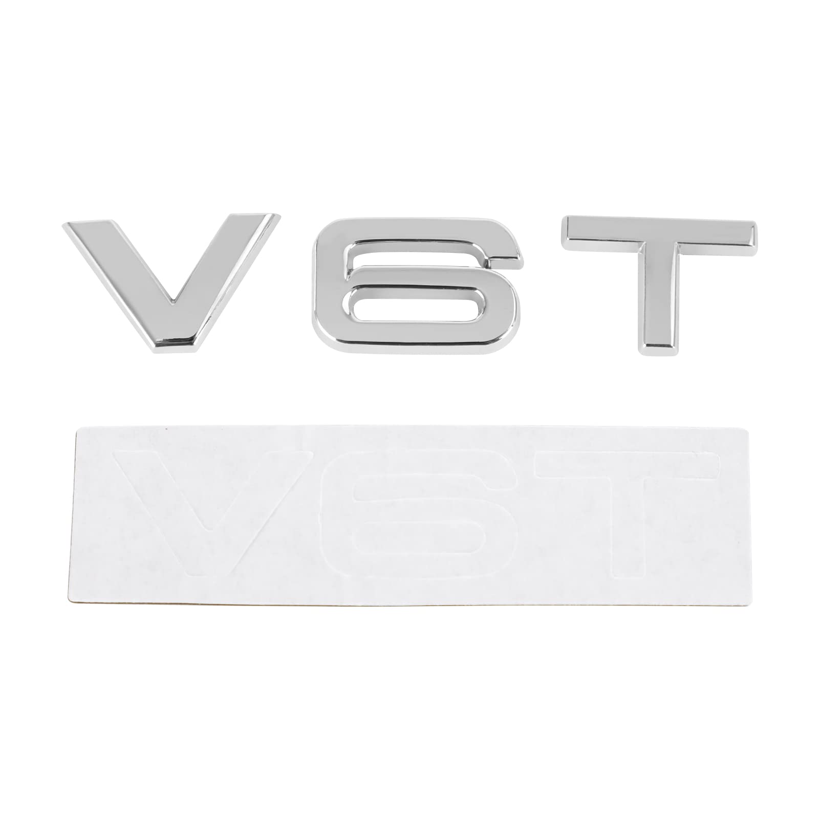 Areyourshop V6T Emblem für Audi A1 A3 A4 A5 A6 A7 Q3 Q5 Q7 S6 S7 S8 S4 SQ5, Chrom silber Angebot bei HelloDeals