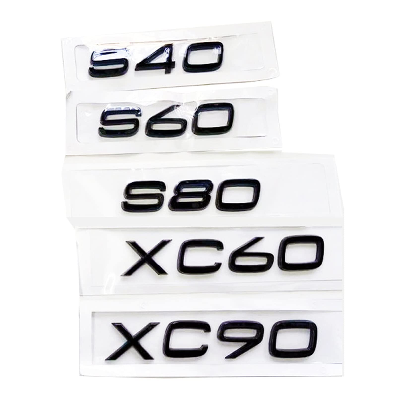 MSEURO 3D-ABS-Emblem-Aufkleber, schwarz, passend for Volvo-Buchstaben auf dem Kofferraum XC60 XC90 S60 V40 V50 V60 C30 S80 S40 XC40 XC70 S90 Zubehör (Color : Noir, Size : XC90) XC90 Noir Angebot bei HelloDeals
