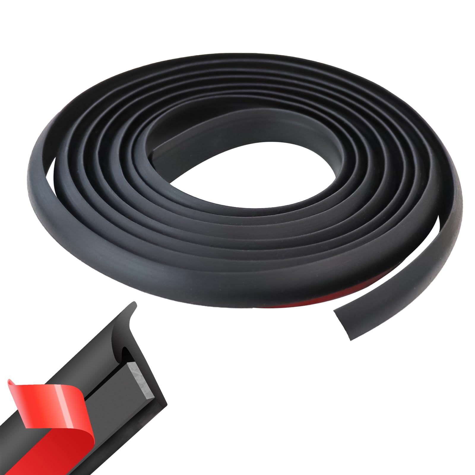 AUTOXBERT 8M/26FT Dichtung T Form Auto Tür Gummidichtung Selbstklebend Dichtungsreifen Vorderseite Windschutzscheibe für Auto Tür Fenster Dekor Flexibel Wasserdicht Angebot bei HelloDeals