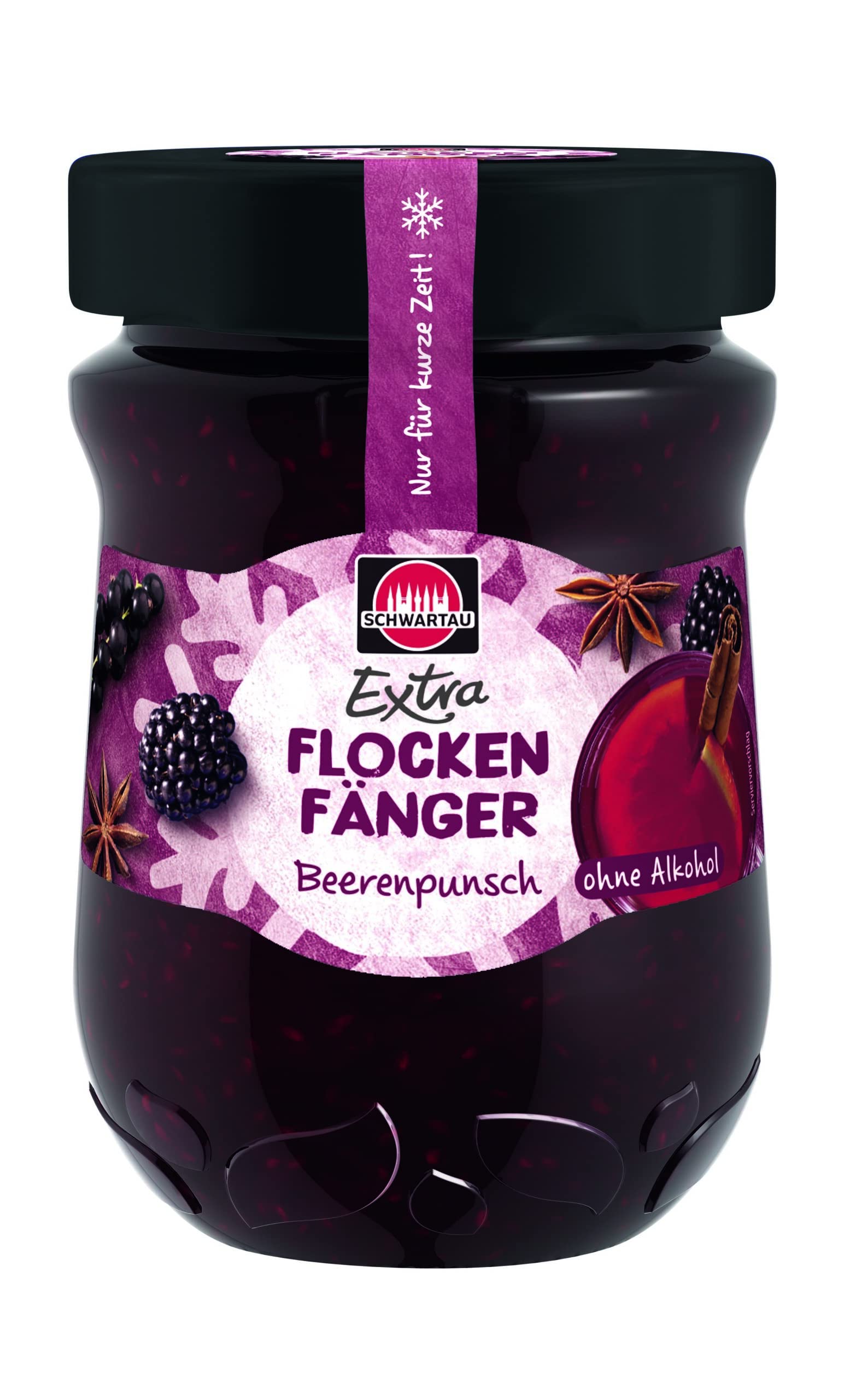 Schwartau Extra Flockenfänger Beerenpunsch | Winterkonfitüre mit Beeren & winterlichen Gewürzen | Für ein besinnliches Frühstück & festliche Backideen | Genuss im 340 g Glas Angebot bei HelloDeals