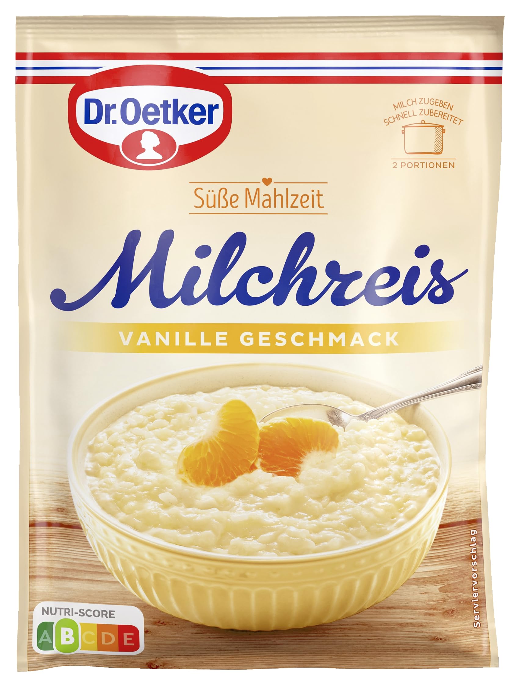Dr. Oetker Süße Mahlzeit Milchreis Vanille-Geschmack, 16er Pack (16 x 125 g) Mischung für Milchreis für Milchreis mit Vanille-Geschmack als schnelle Zwischenmahlzeit Angebot bei HelloDeals