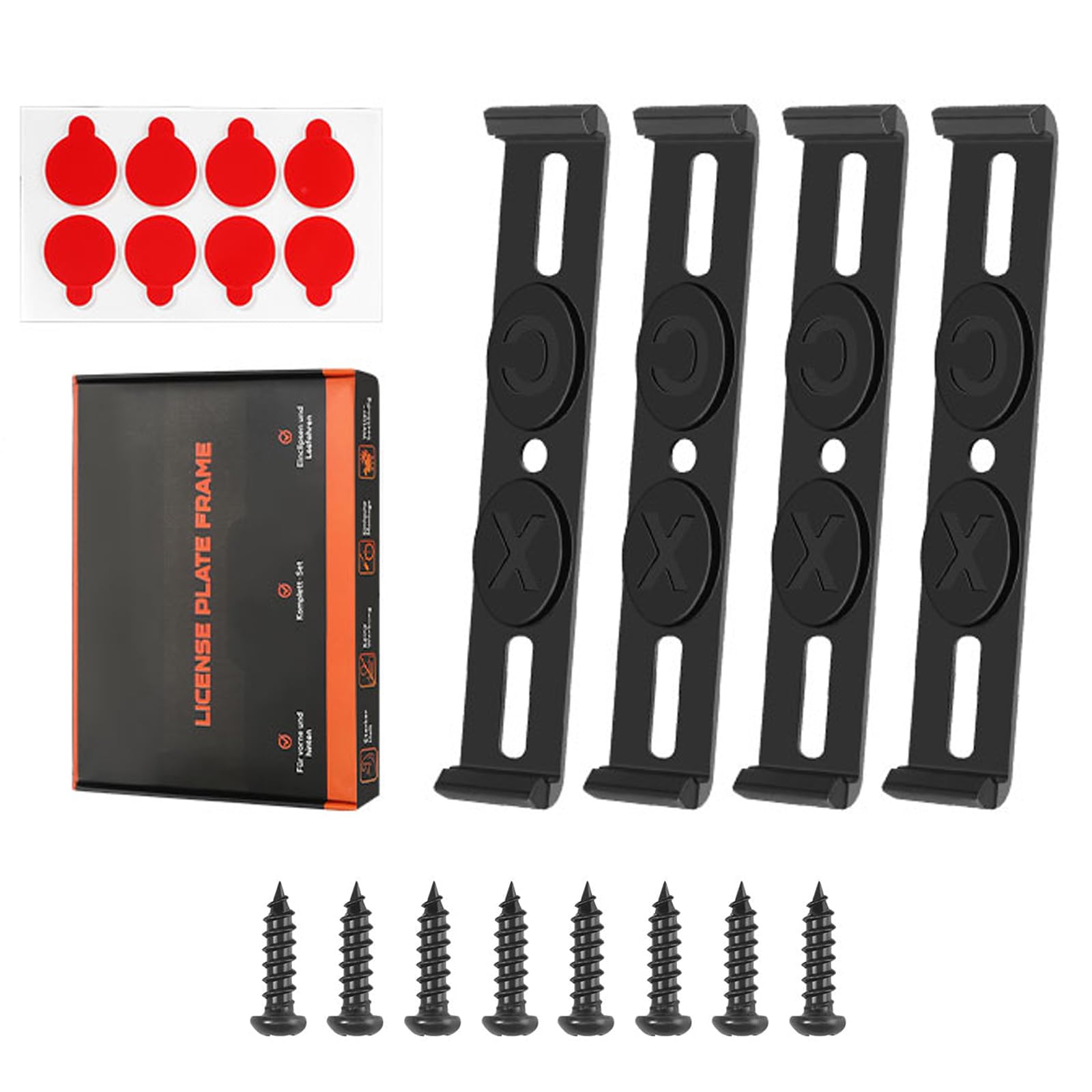 Unsichtbarer Kennzeichenhalter Rahmenlos 2er-Set – Für 110 mm EU-Kennzeichen, Nicht für Österreich/3D Angebot bei HelloDeals