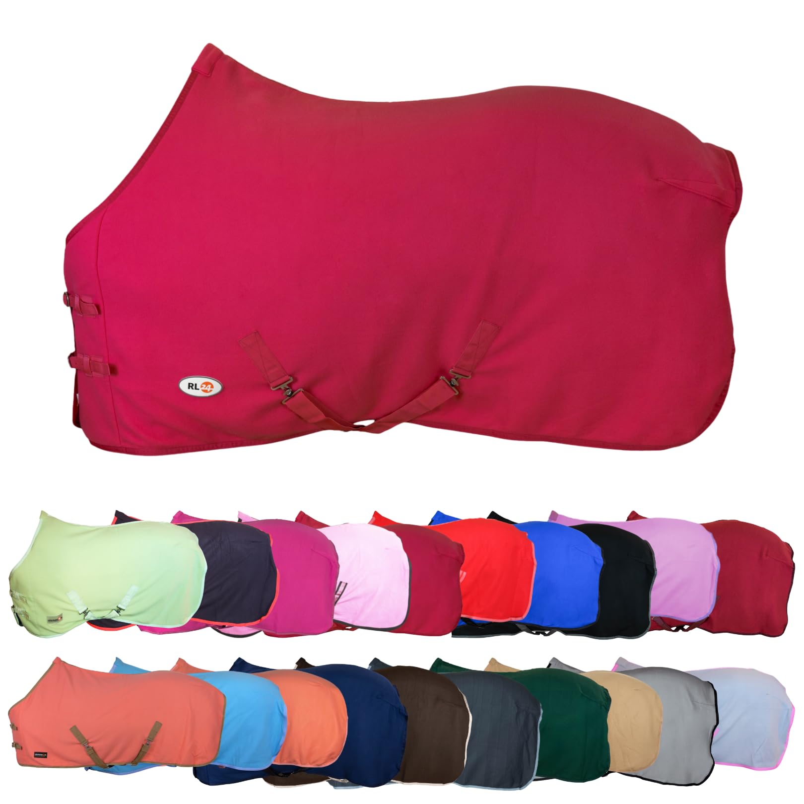 RL24 - Abschwitzdecke mit Kreuzgurt BASICLINE pink 85cm Angebot bei HelloDeals