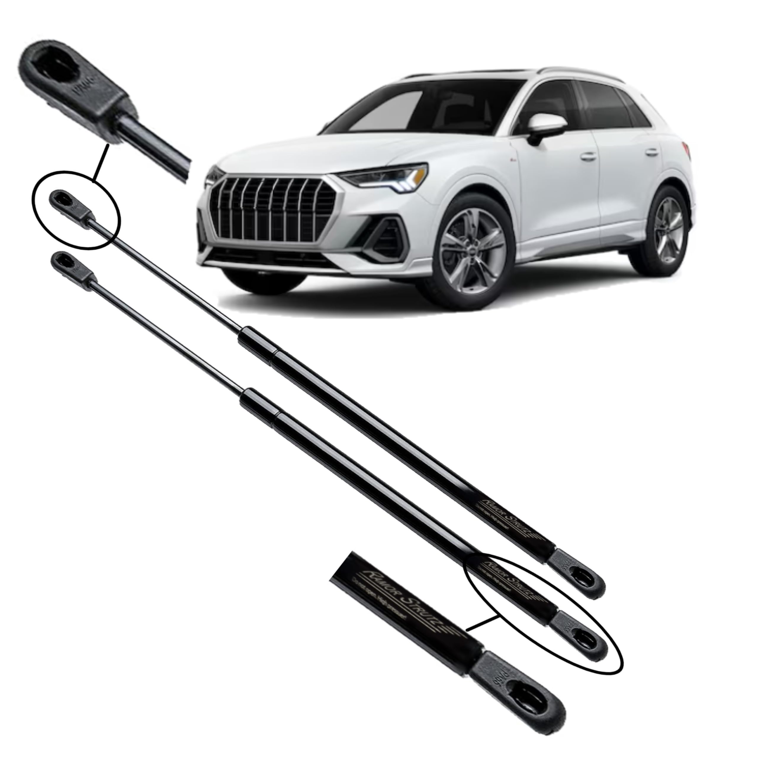 Ramor Strutz 2x Gasfeder Dämpfer Heckklappe Kompatibel mit Audi Q3 2011-2019. Gasdruckfeder Heckklappendämpfer Ersatz für 8U0827552A und Andere. Angebot bei HelloDeals