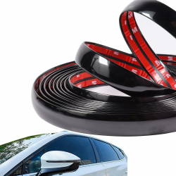 Selbstklebende Zierleiste 18mm*5m Chromleiste Selbstklebend Chromzierleiste Schwarz für Auto Karosserie Fenster Außen Dekoration (18mm) Angebot bei HelloDeals