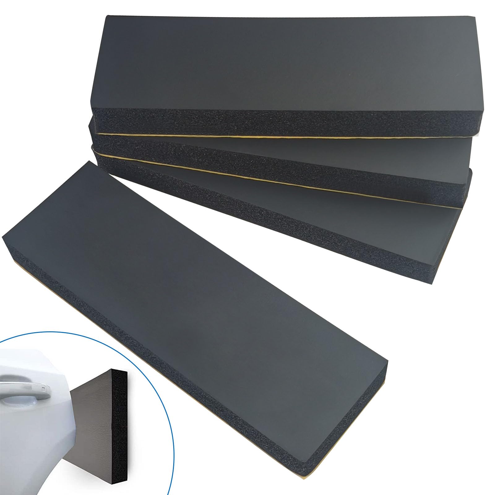 Sudnsadaks Garagen Wandschutz 4 Stück, 30 x 10 x 3 cm Kantenschutz Wand, Kantenschutz Schaumstoff Extra Dicker Auto Schutz Garage Türkantenschutz für Autotüren, Garagen und Carport (Schwarz) Angebot bei HelloDeals