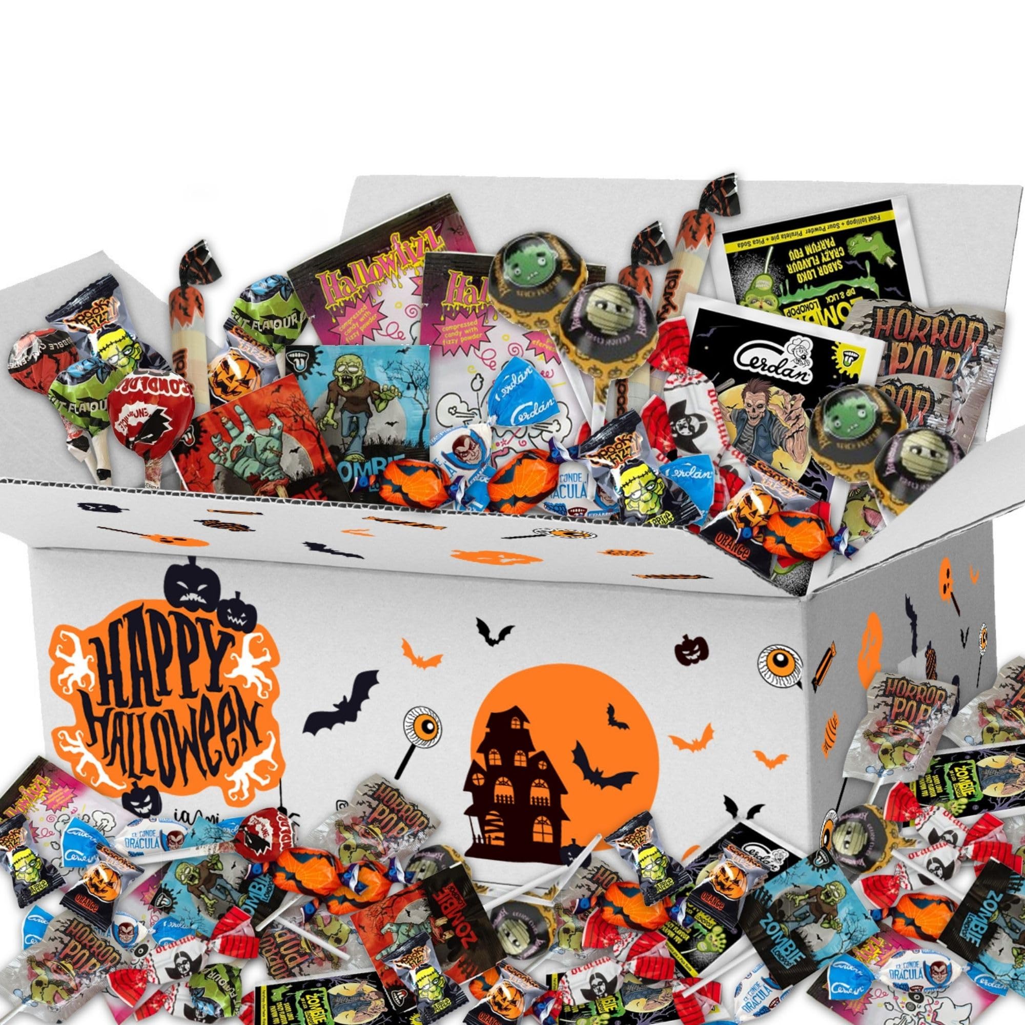 Halloween Süßigkeiten Box – Über 200 Bonbons & Gummis – 1,3 kg Mix aus Bonbons, Lutschern & Fruchtgummis – Perfekt für Trick or Treat & Halloween-Partys Halloween-Süßigkeiten Angebot bei HelloDeals