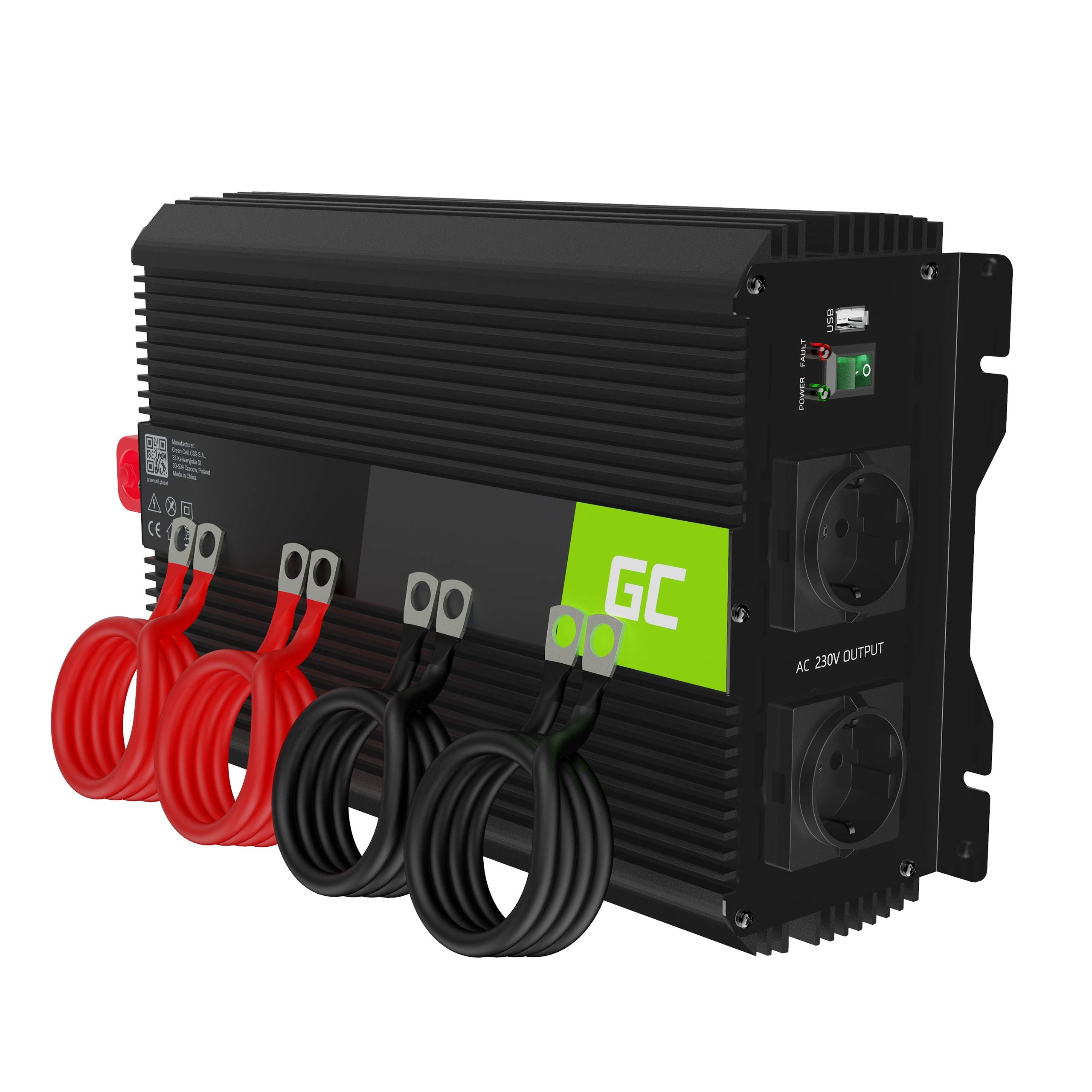 Green Cell PRO 3000W/6000W 12V auf 230V Volt kfz Spannungswandler Wechselrichter Power Solar Inverter DC AC Umwandler Stromwandler Fahrzeuge Wohnwagen Auto Modifizierte Sinus Sine Wave Modifizierte Sinus 3000W PRO 12V Angebot bei HelloDeals