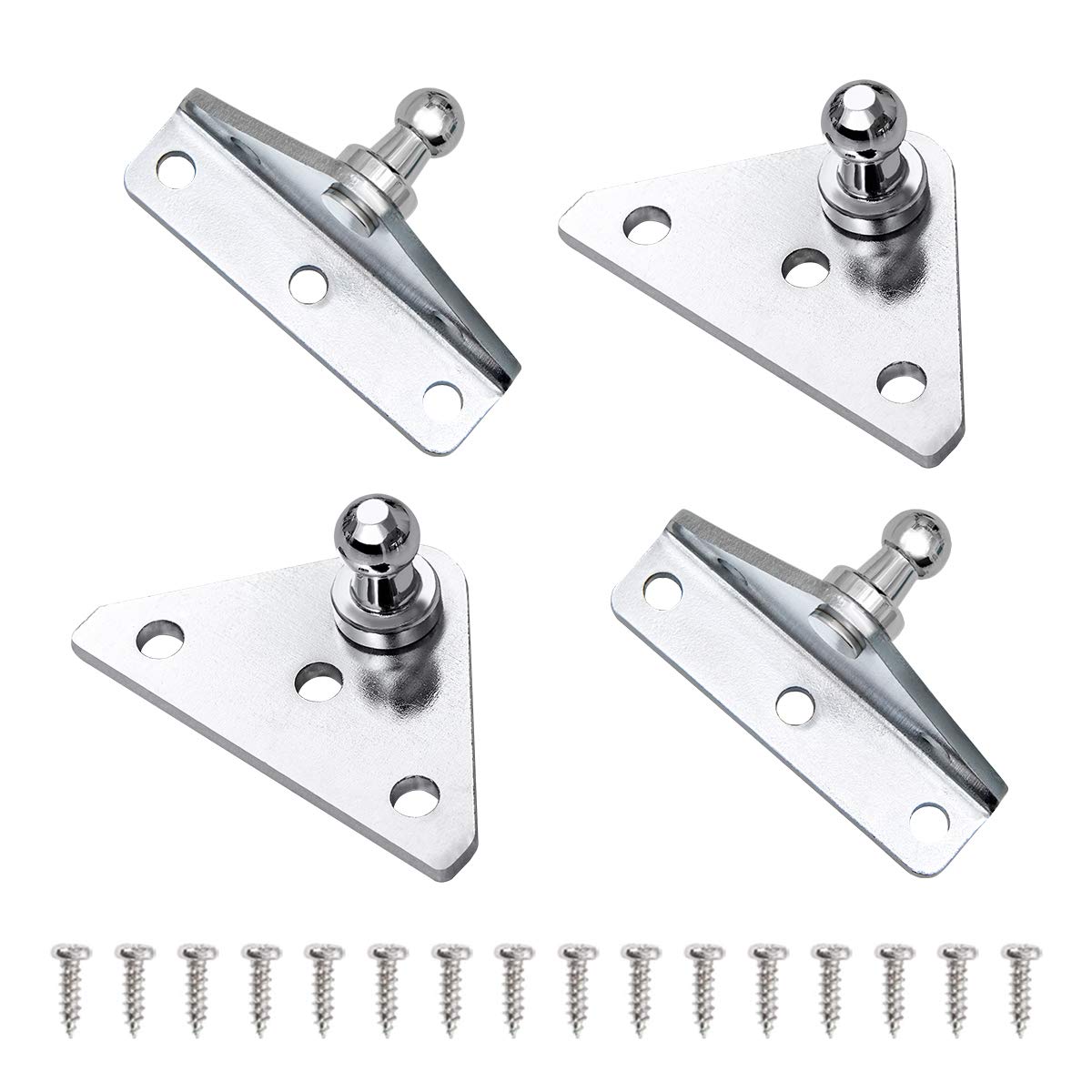 10MM Gasdruckfeder Kugelbolzen Halterung für Gasdruckdämpfer Stossdämpfer Federstütze Silber 4PCS, mit 16 Stück Schrauben 10mm Silber Angebot bei HelloDeals