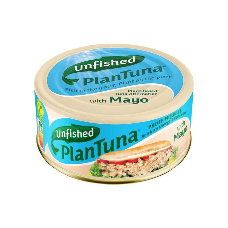 Unfished - Vegane Thunfischkonserven - PlanTuna in Mayo - 150g (125g Abtropfgewicht) | Omega 3 aus Algen Angebot bei HelloDeals