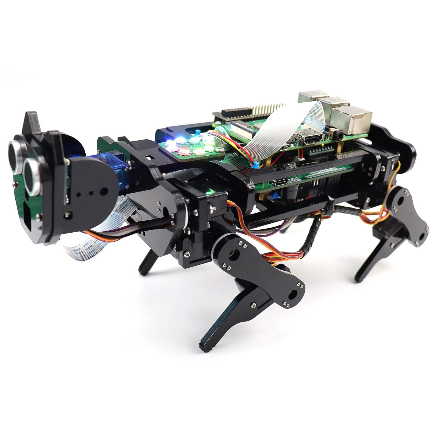 FREENOVE Robot Dog Kit for Raspberry Pi 5 4 B 3 B+ B A+, Walking, Self Balancing, Face Recognition, Ball Tracing, Ultrasonic Ranging, App Control, Camera, Servo (Raspberry Pi NOT Included) Angebot bei HelloDeals