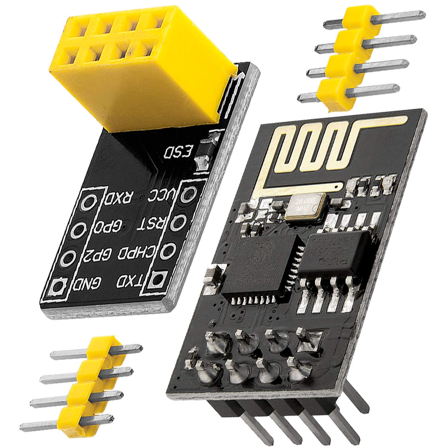 AZDelivery ESP8266-01S WLAN WiFi Modul mit Breadboardadapter kompatibel mit Arduino inklusive Ebook! Angebot bei HelloDeals