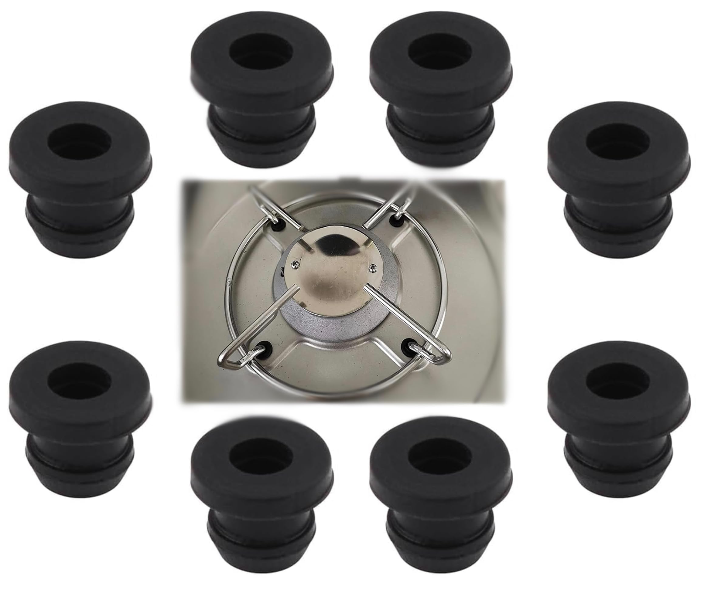 STYYL 8 Stück Topfträgergummis passend für Topfstützen mit 5mm Stäben von Dometic, Smev und Thetford Angebot bei HelloDeals