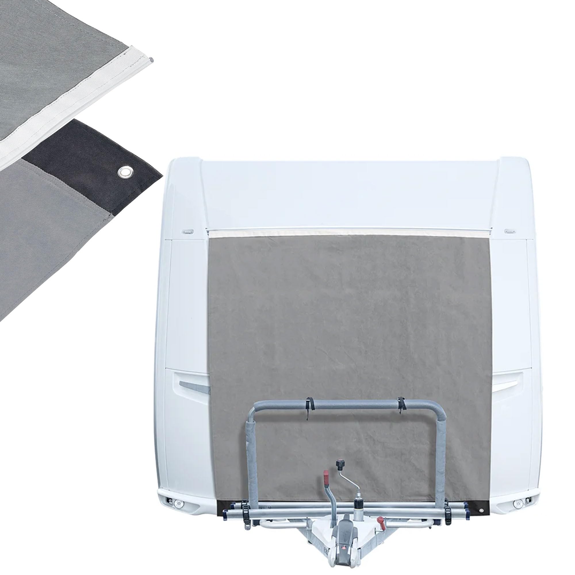 Bugschutzplane für Wohnwagen Frontschutzplane 140-200 x160 cm Schutzplane mit Keder Schutzplane Caravan Bugplane (180x160cm) Angebot bei HelloDeals