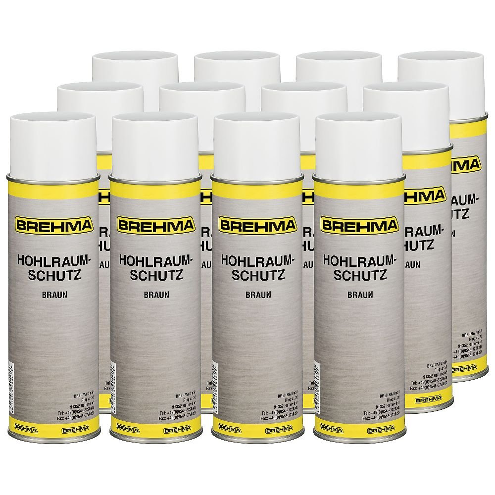 BREHMA 12x Hohlraumschutz Hohlraumversiegelung Spray 500ml Wachs Angebot bei HelloDeals