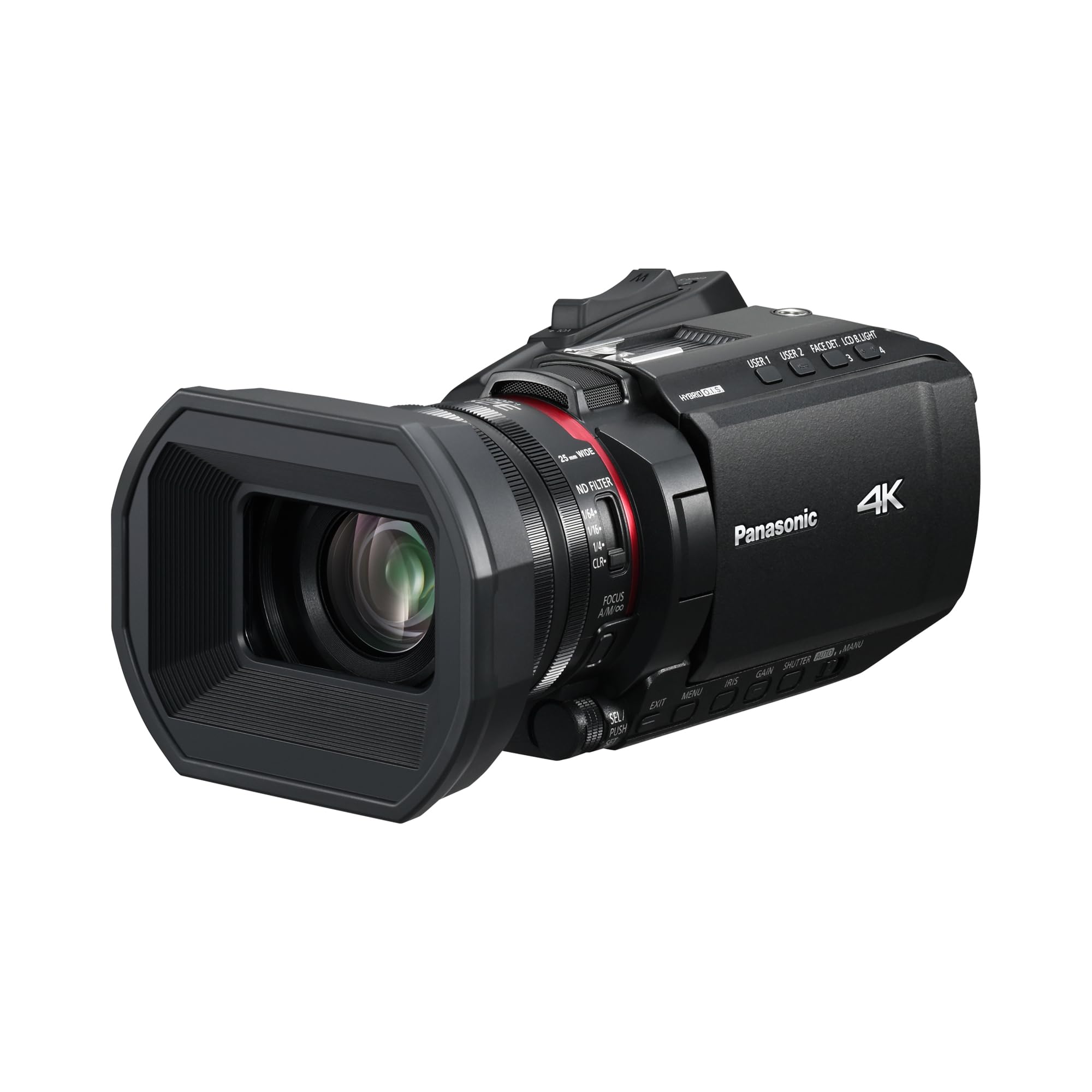 Panasonic HC-X1200E 4K 60p Palm-Style Camcorder with 25mm Wide-Angle Lens, 24x Optical Zoom, 5-Axis Hybrid OIS, USB PD, Black Angebot bei HelloDeals