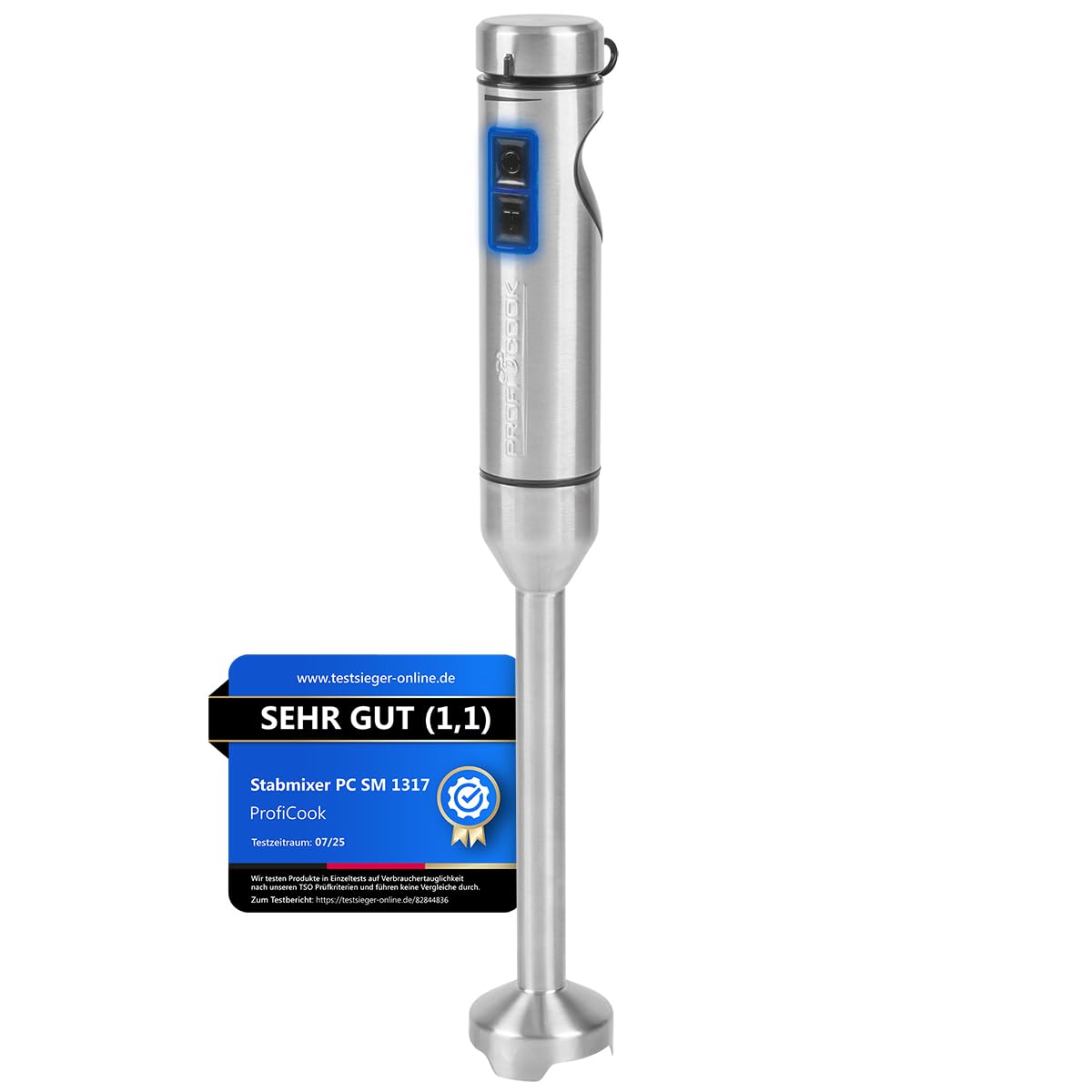 ProfiCook® Stabmixer 1000W | extra langer Mixstab | laufruhiger DC-Motor | Ice-Crush-Funktion | Pürierstab mit 4-fach Messer | auch für heiße Speisen geeignet | Mixstab | Hand Blender | PC SM 1317 Angebot bei HelloDeals