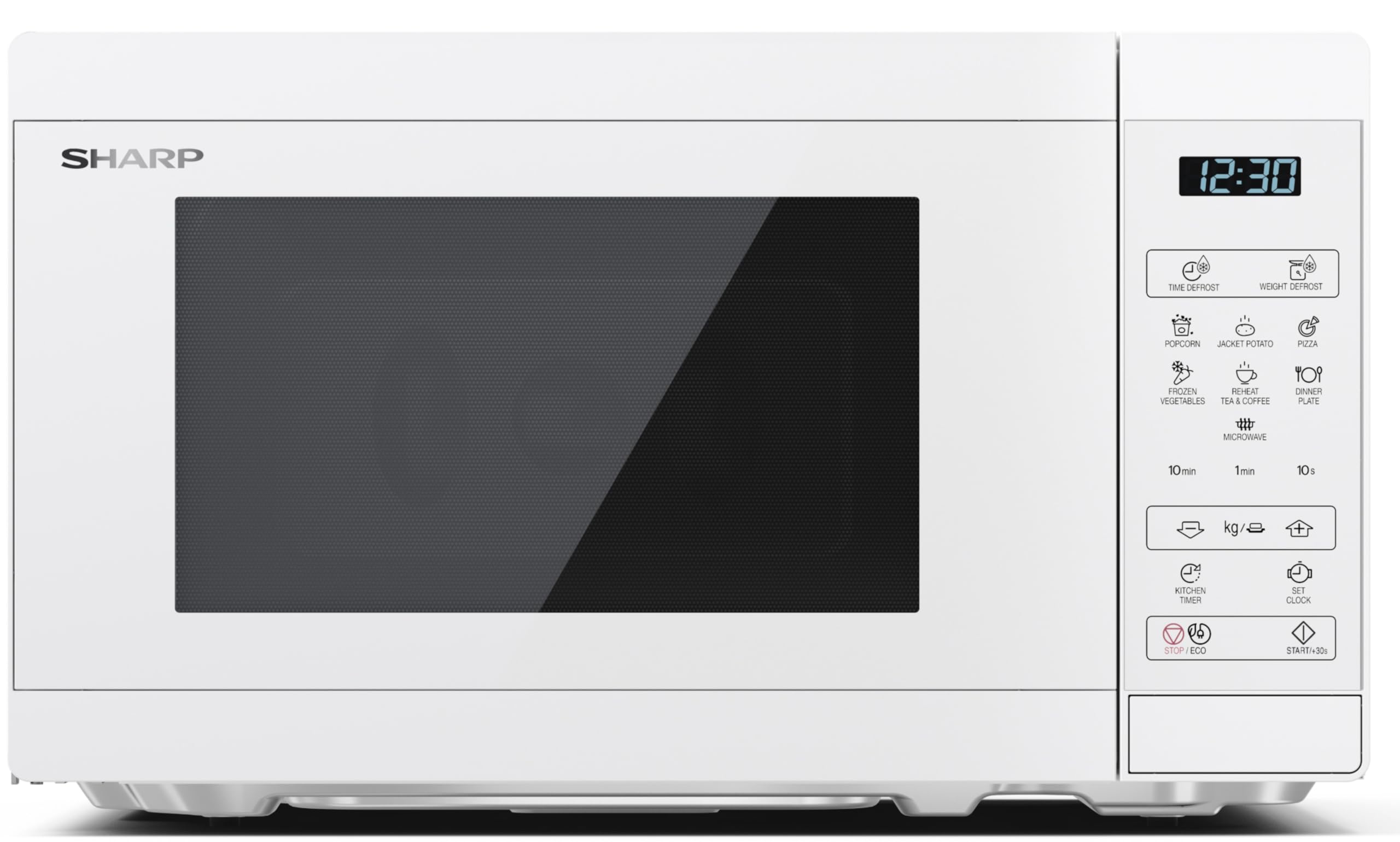 Sharp Mikrowelle YC-MS02E-C 20L, Kristallweiß, 800W, Digitalsteuerung, 11 Leistungsstufen, 8 Programme, Auftaufunktion, ECO-Modus, Kindersicherung Angebot bei HelloDeals