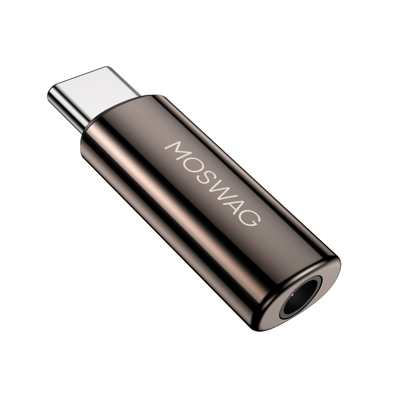 MOSWAG USB C zu 3,5 mm Kopfhörer Adapter, DAC Type C Aux Adapter zu Kopfhörer Jack Audio Adapter Zinklegierung Adapter Kompatibel mit GalaxyS23 S22 S21 S20 S10 Plus, Ultra S21+, Pixel 7/6,Huawei P50 1 Pack Brown Angebot bei HelloDeals