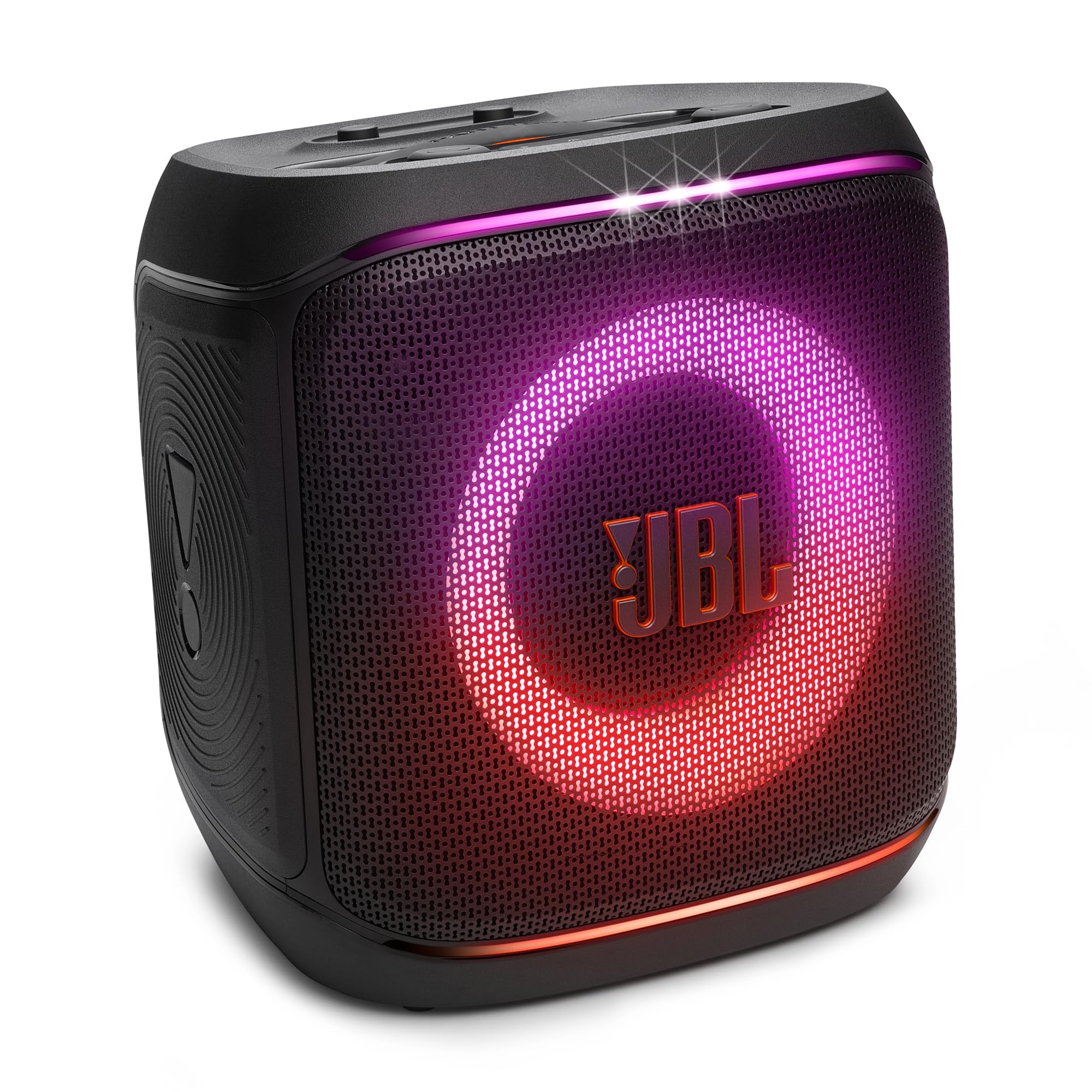 JBL Partybox Encore 2, kabelloser Bluetooth Partylautsprecher mit Mikrofon, 15 Stunden Spielzeit, IPX4 spritzwassergeschützt, Pro Sound, AI Sound Boost und Auracast Multi-Speaker, Schwarz JBLPBENCORE2EP Angebot bei HelloDeals
