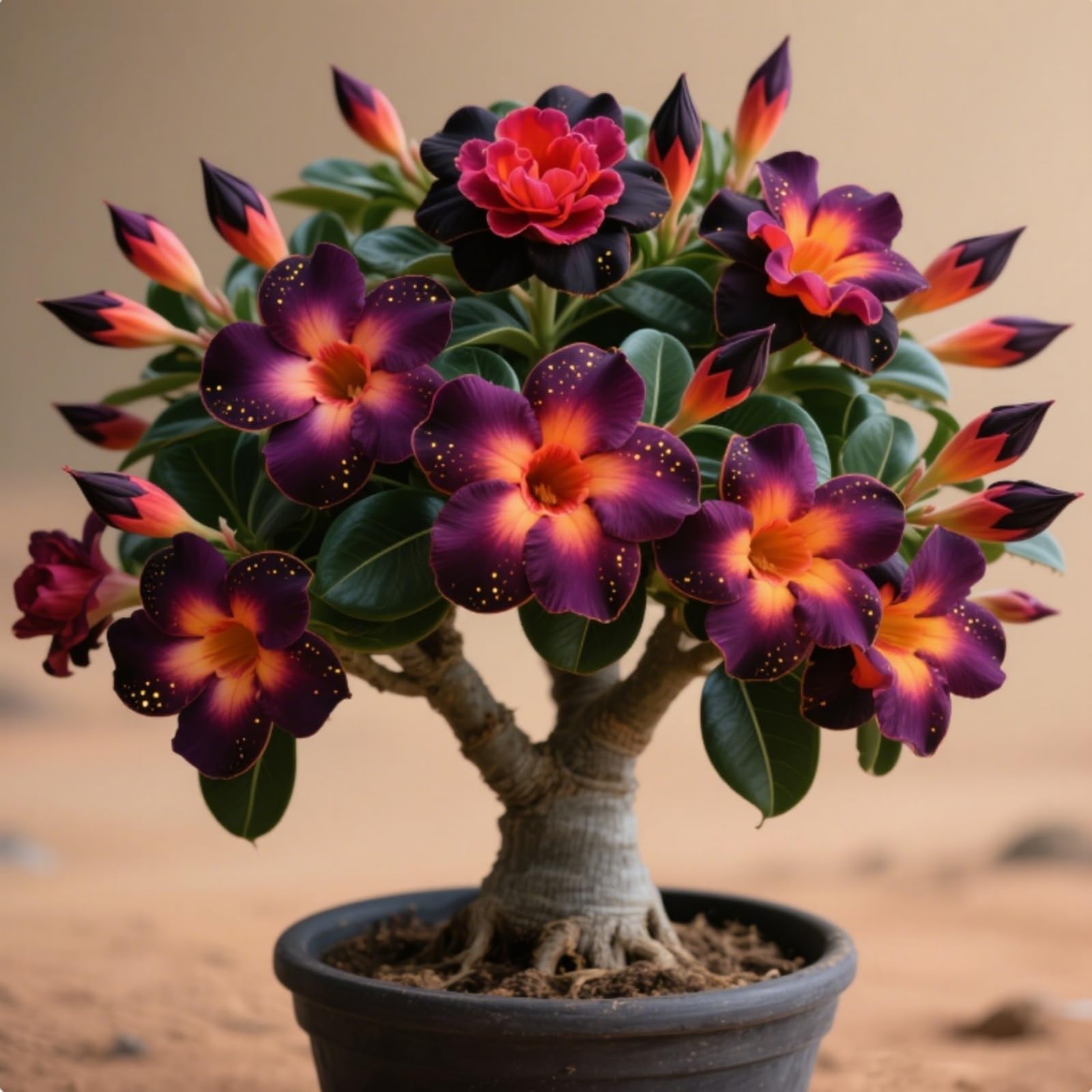 Winterhart Wüstenrose Rhizome-mehrjährige starke Rhizome-geeignet für die Bepflanzung im Garten im Freien-1 Rhizom-D 1 Rhizom D Angebot bei HelloDeals