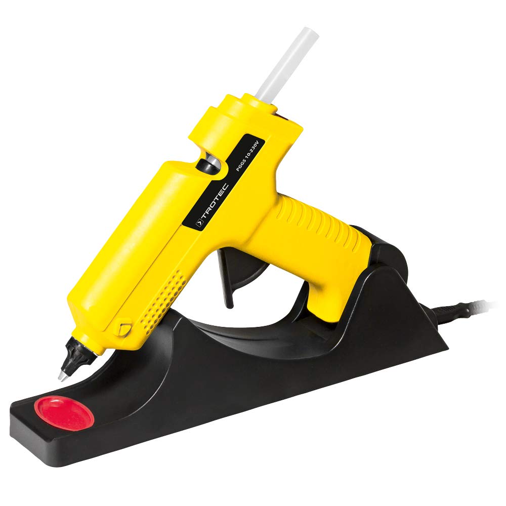 TROTEC Heißklebepistole PGGS 10-230V – 25 W, 200 °C, kabellos nutzbar, Tropfstopp, Wechseldüsen, inkl. 6 Klebesticks – ideal für Holz, Kunststoff, Basteln & Reparaturen Angebot bei HelloDeals