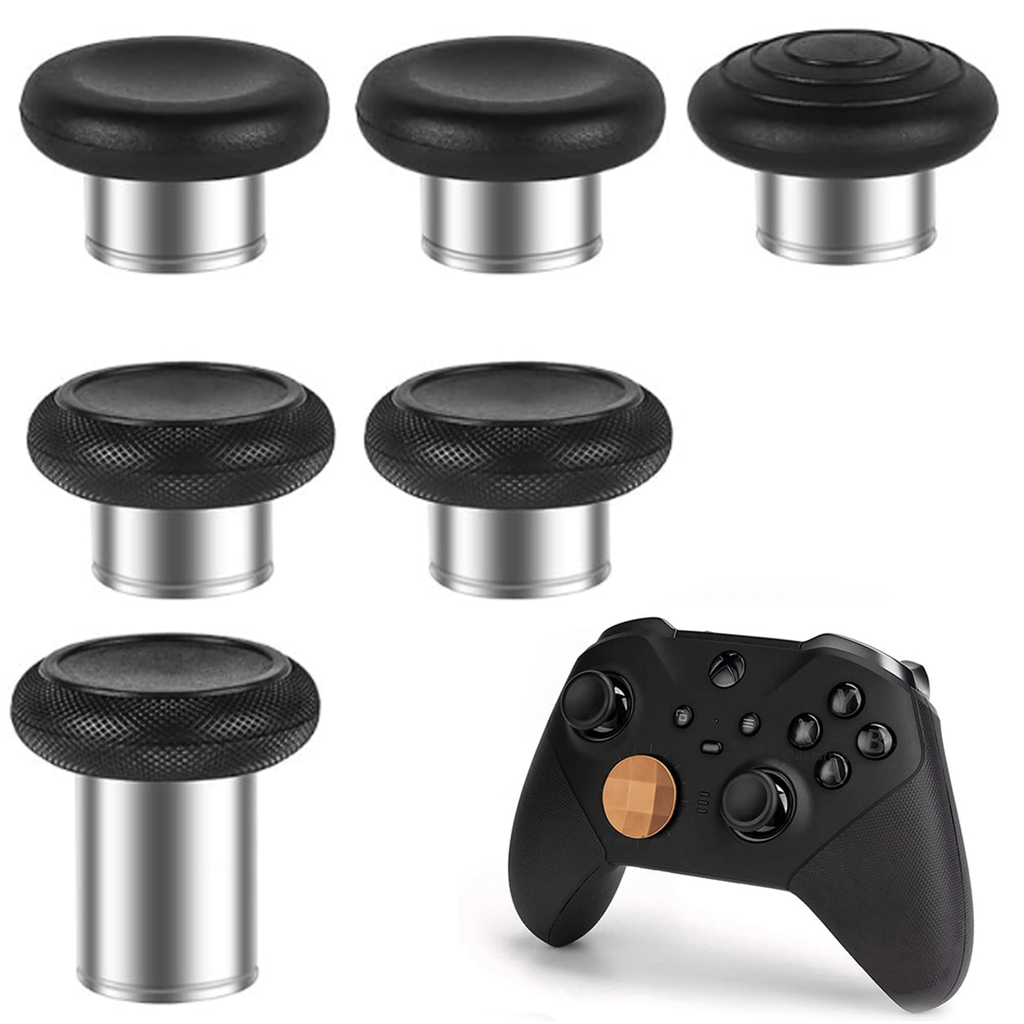 6 Stück Metall Thumbsticks, Metallbeschichtung Joysticks, Magnetic Joysticks Analogsticks für Xbox One Elite, Elite Series 2 Controller Angebot bei HelloDeals