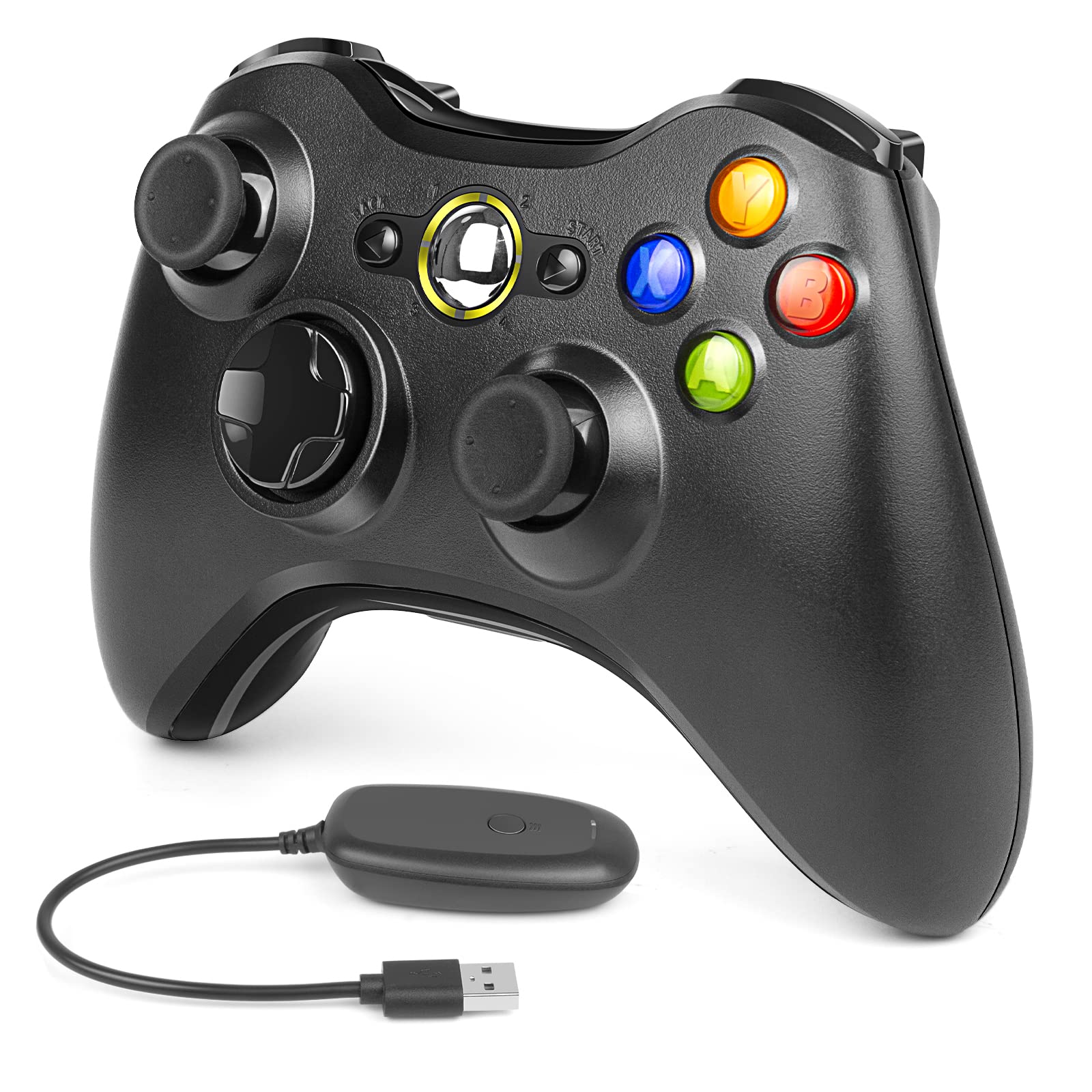 Labtec Wireless Controller für Xbox 360, 2.4GHZ Gamepad Joystick Wireless Game Controller für Xbox 360 & Slim Konsole und PC Windows XP/7/8/10(Schwarz) Angebot bei HelloDeals