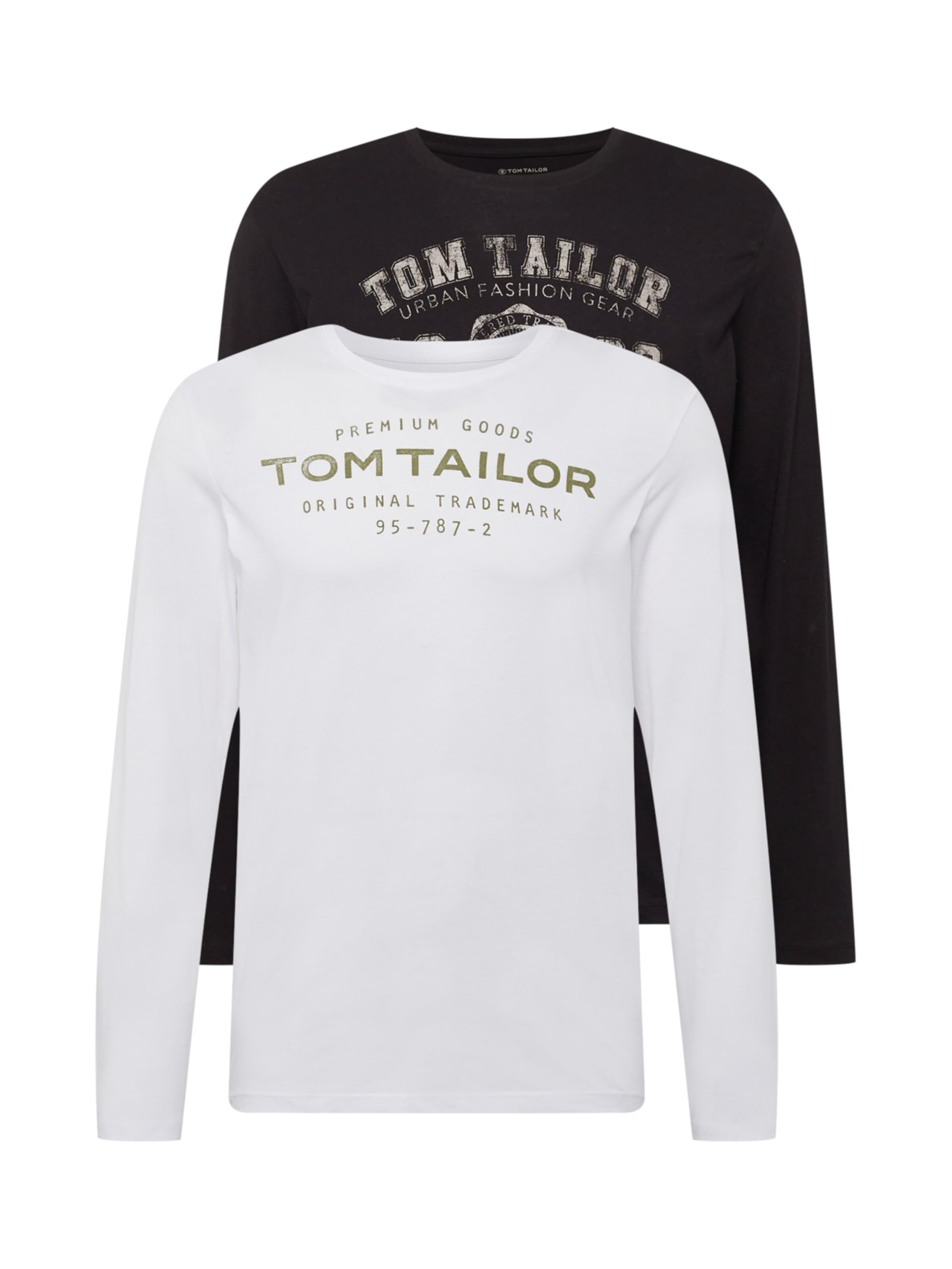 TOM TAILOR Herren Langarmshirt im Doppelpack 3XL 29999 - Black Angebot bei HelloDeals