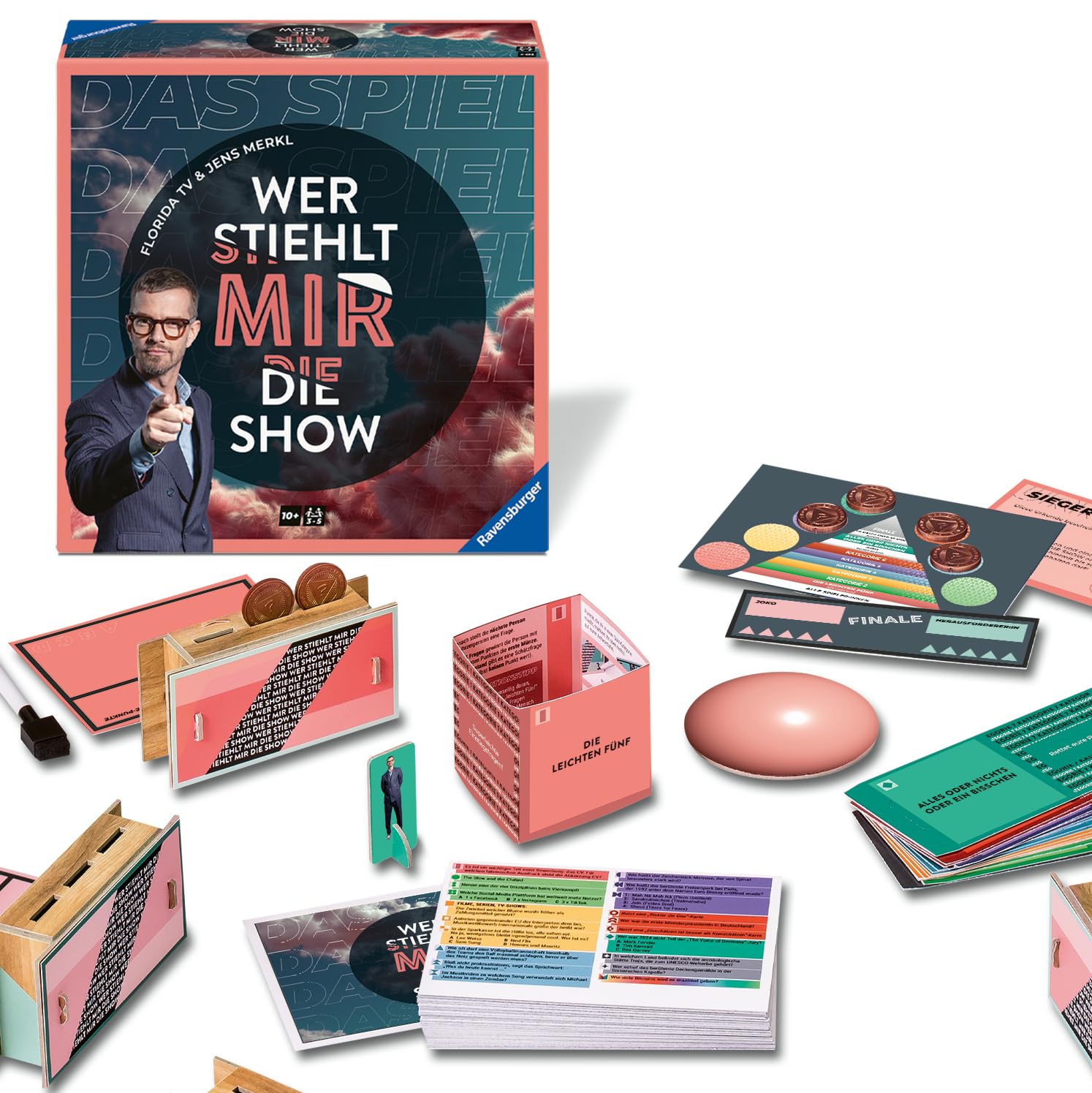 Ravensburger 24883 Wer stiehlt Mir die Show Das Quizspiel zur beliebten TV-Show von Joko Winterscheidt für 3-5 Spieler ab 10 Jahren Angebot bei HelloDeals