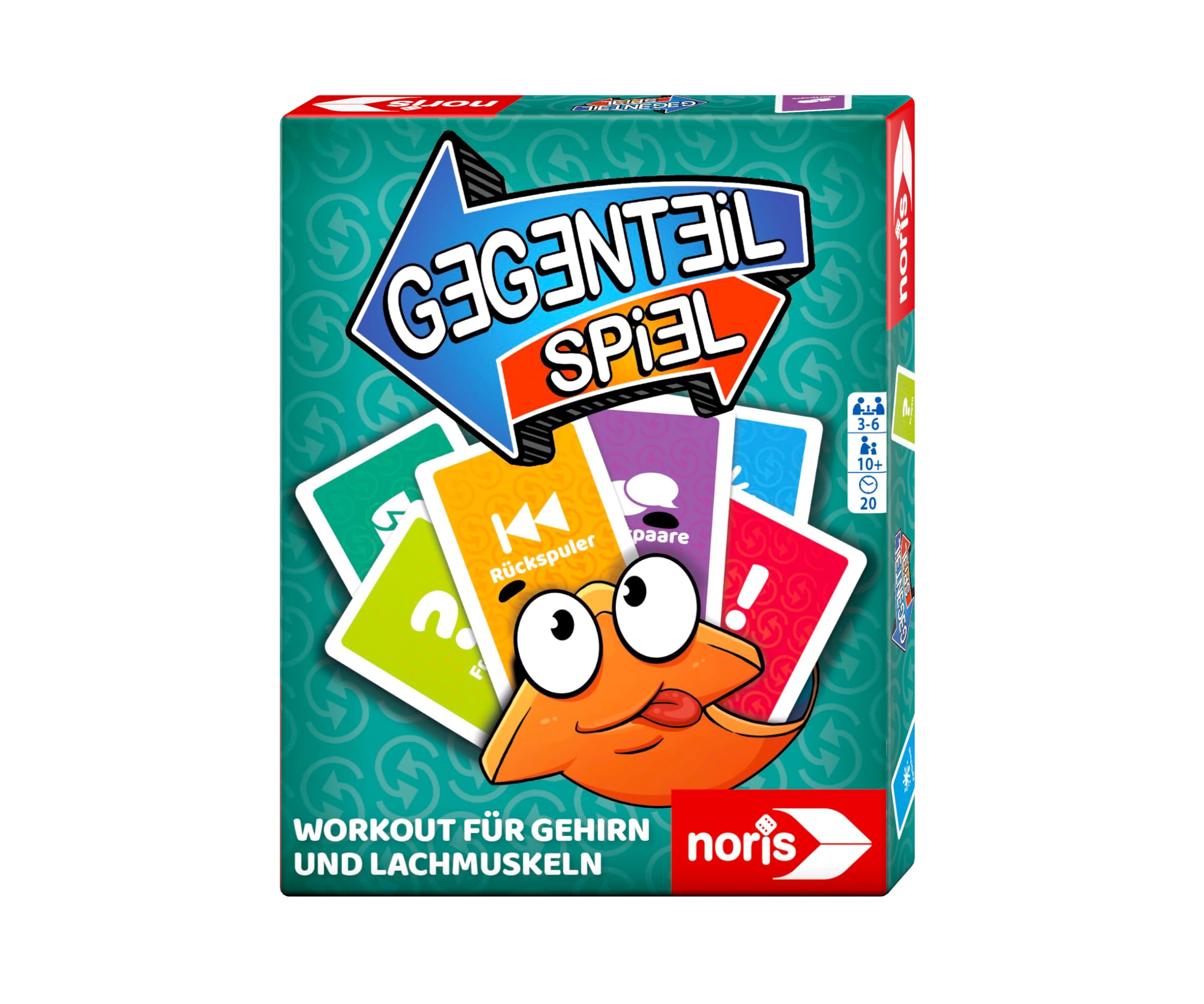 Noris 606264524 Gegenteil Spiel - Kartenspiel ab 10 Jahren für Kinder & Erwachsene - kurzweiliges Spiel zum Trainieren von Gehirn & Lachmuskeln für 3-6 Spieler Angebot bei HelloDeals