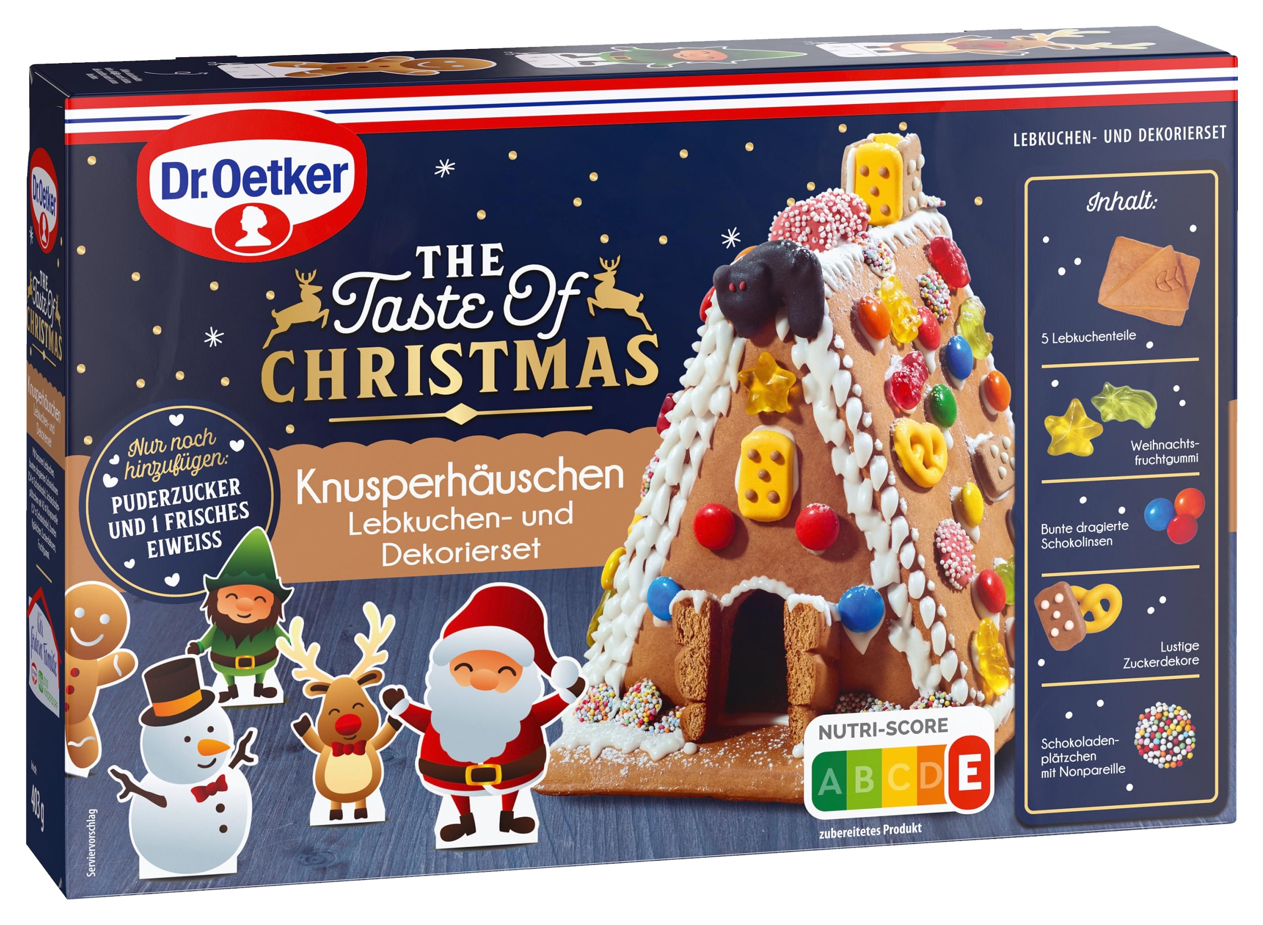 Dr. Oetker Knusper-Häuschen, Lebkuchenhaus und Dekorierset zum Basteln und Verzieren für die Weihnachtszeit- 1 x 403 g Angebot bei HelloDeals