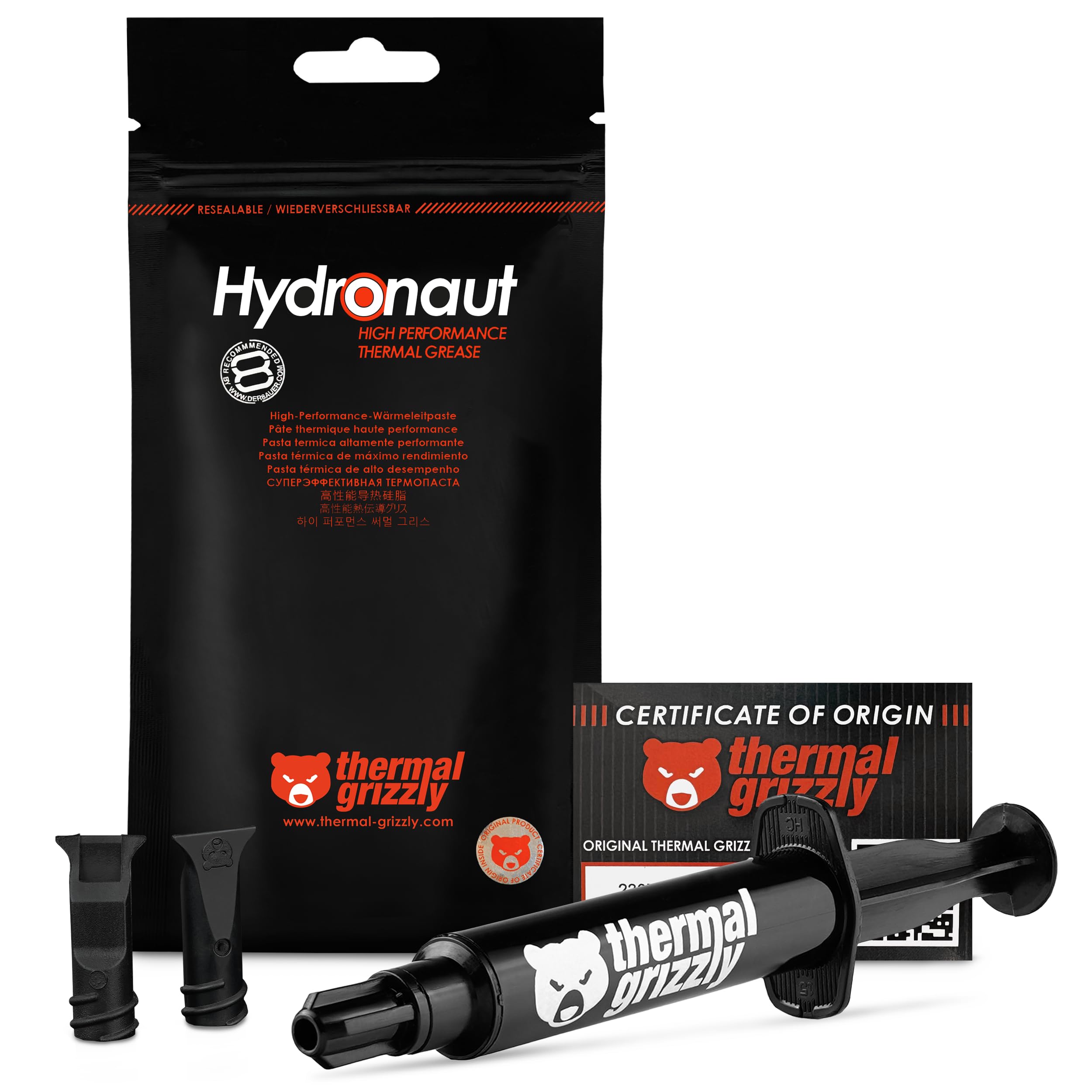 Thermal Grizzly - Hydronaut - 7.8 Gramm/3 ml - Leitfähige Hochleistungs-Wärmeleitpaste - Ideal für Luft- und Wasserkühlung von CPU/GPU/PS4/PS5/Xbox - Für große Kühlflächen 7,8 Gramm / 3 ml Angebot bei HelloDeals