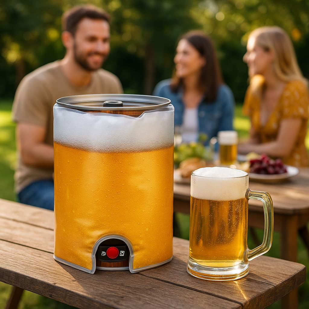 Kühlmanschette Premium für 5l Fass | ideal für Geburtstage | langanhaltende Kühlung durch spezielles Kühlgel | Made in Deutschland Angebot bei HelloDeals