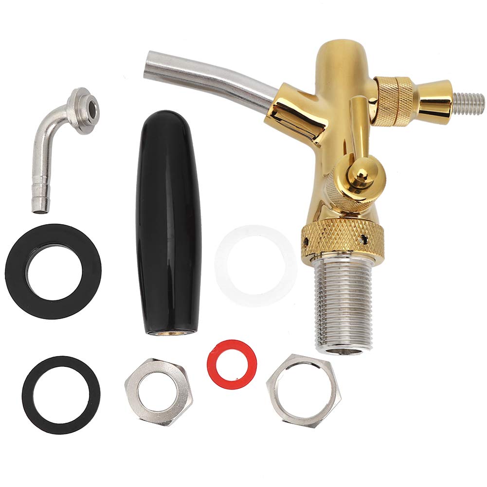 MAGT Bierfass Zapfhahn, G5/8 Gewinde Bierhahn Verstellbarer Bierzapfhahn Messing Edelstahl Bierfass Wasserhahn für Hause Bar Restaurants Angebot bei HelloDeals