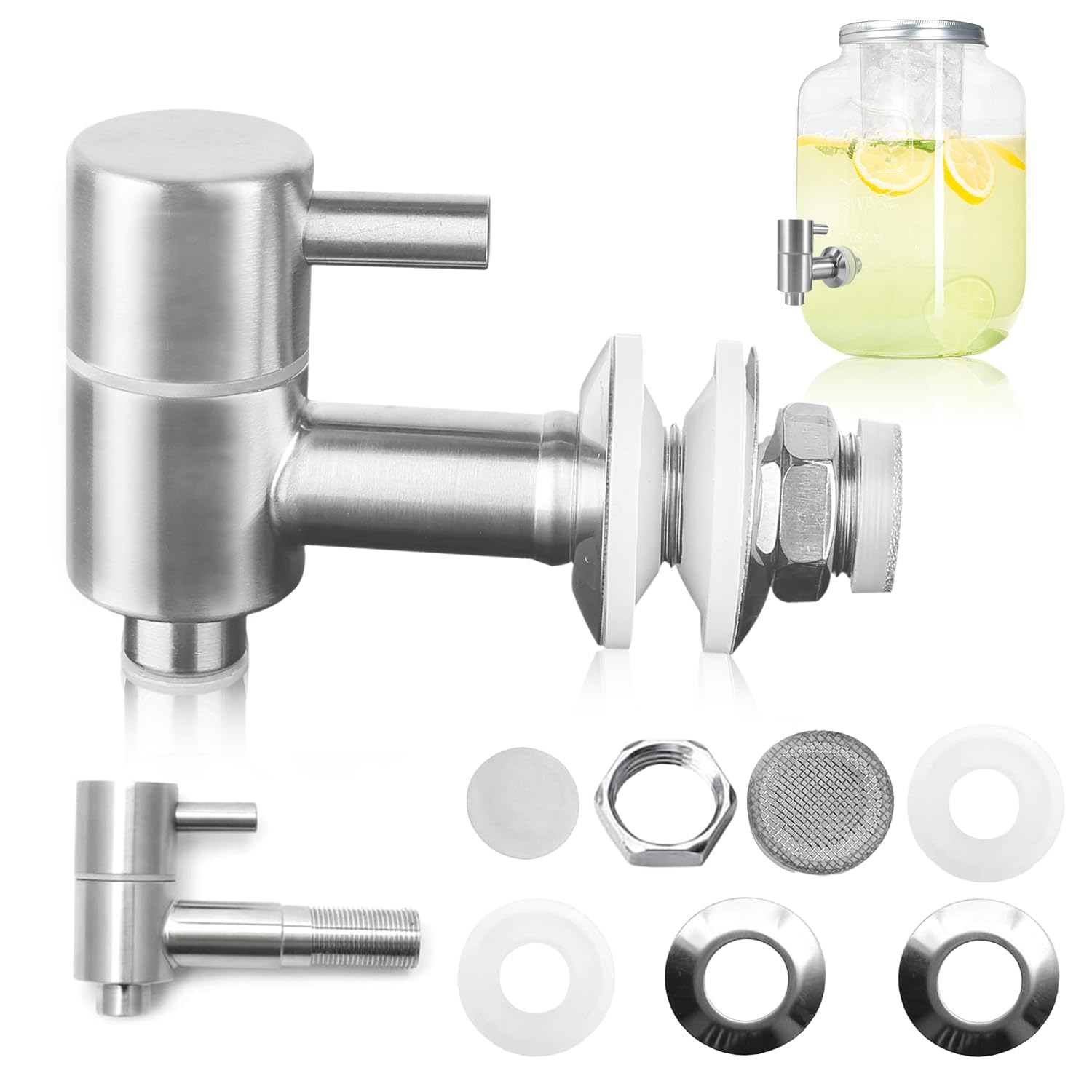 1 Stück Zapfhahn Edelstahl Zapfhahn für Getränkeschankanlagen und Wasserhahn für Bierdosen & Weinfässer Angebot bei HelloDeals