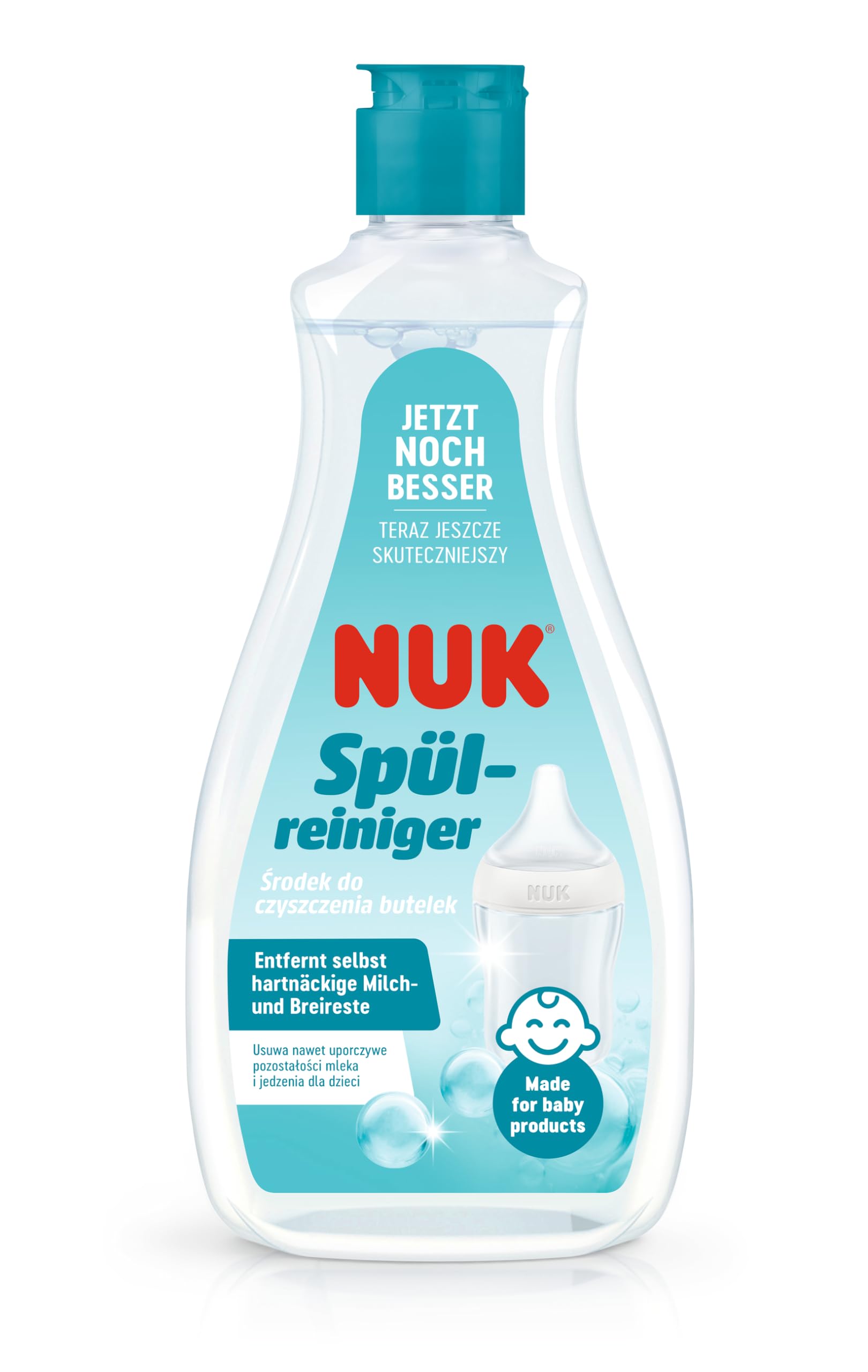 NUK Spülreiniger für Babyflaschen | 500 ml | Ideal zur Reinigung von Babyflaschen, Nuckeln und Zubehör | Duftstofffreier Reiniger | pH-neutral | 100 % wiederverwertbare Flasche 500 ml (1er Pack) Angebot bei HelloDeals