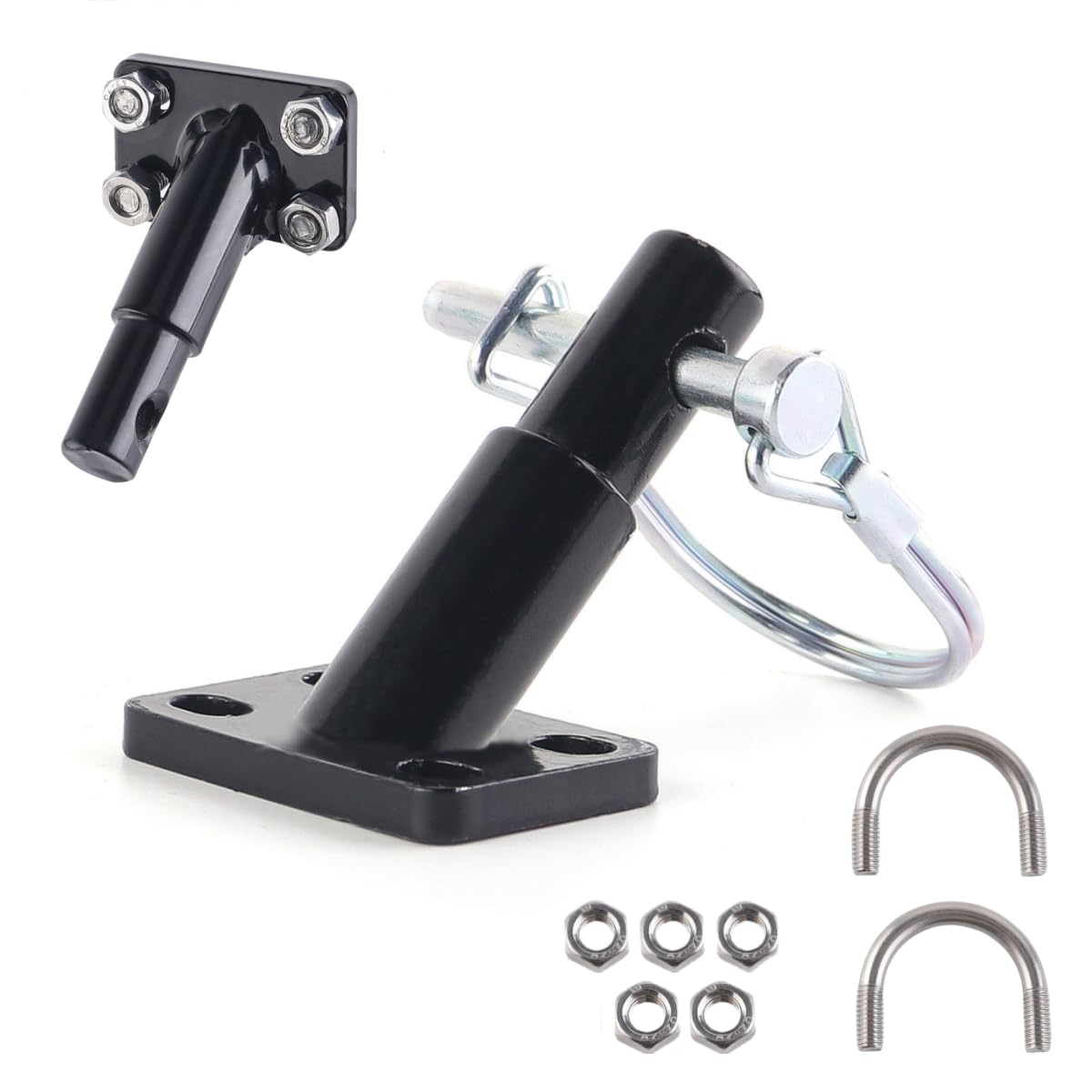 Fahrradanhänger Kupplung Schnellkupplung für Fahrradanhänger Kupplung Anhänger Adapter,Verzinkte Eisen Konstruktion mit Sicherungsstift, Kinderanhänger Hundeanhänger für Fahrrad,Ideal für Hundetran Angebot bei HelloDeals